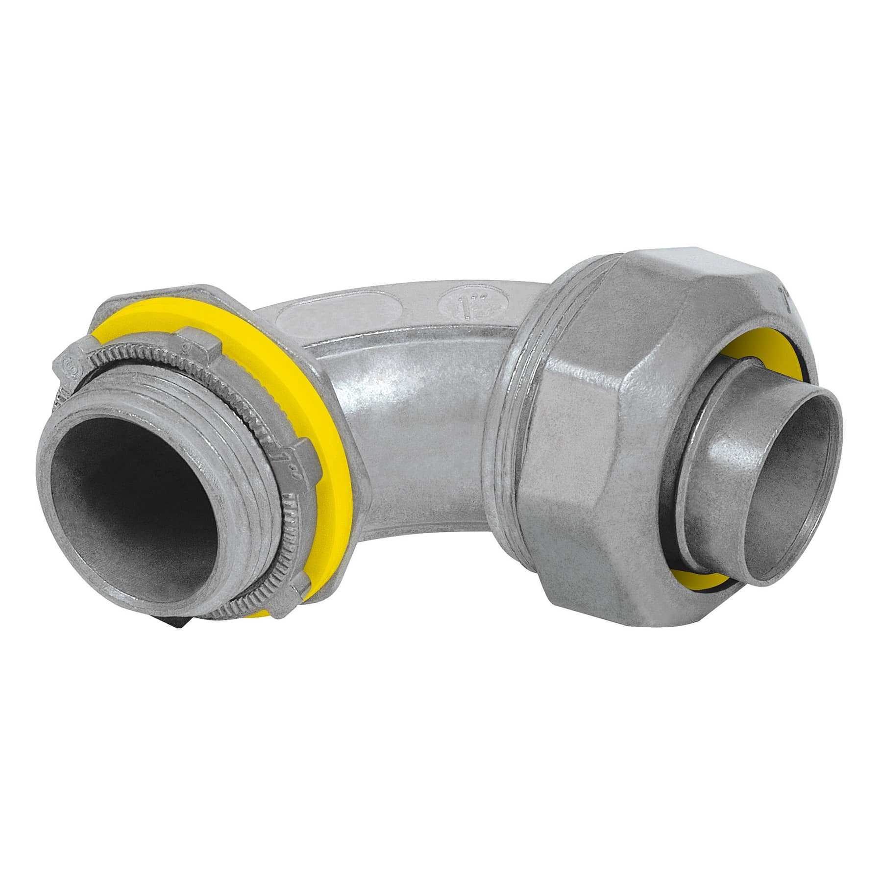 Conector curvo de 1" para tubo liquid tight, Volteck