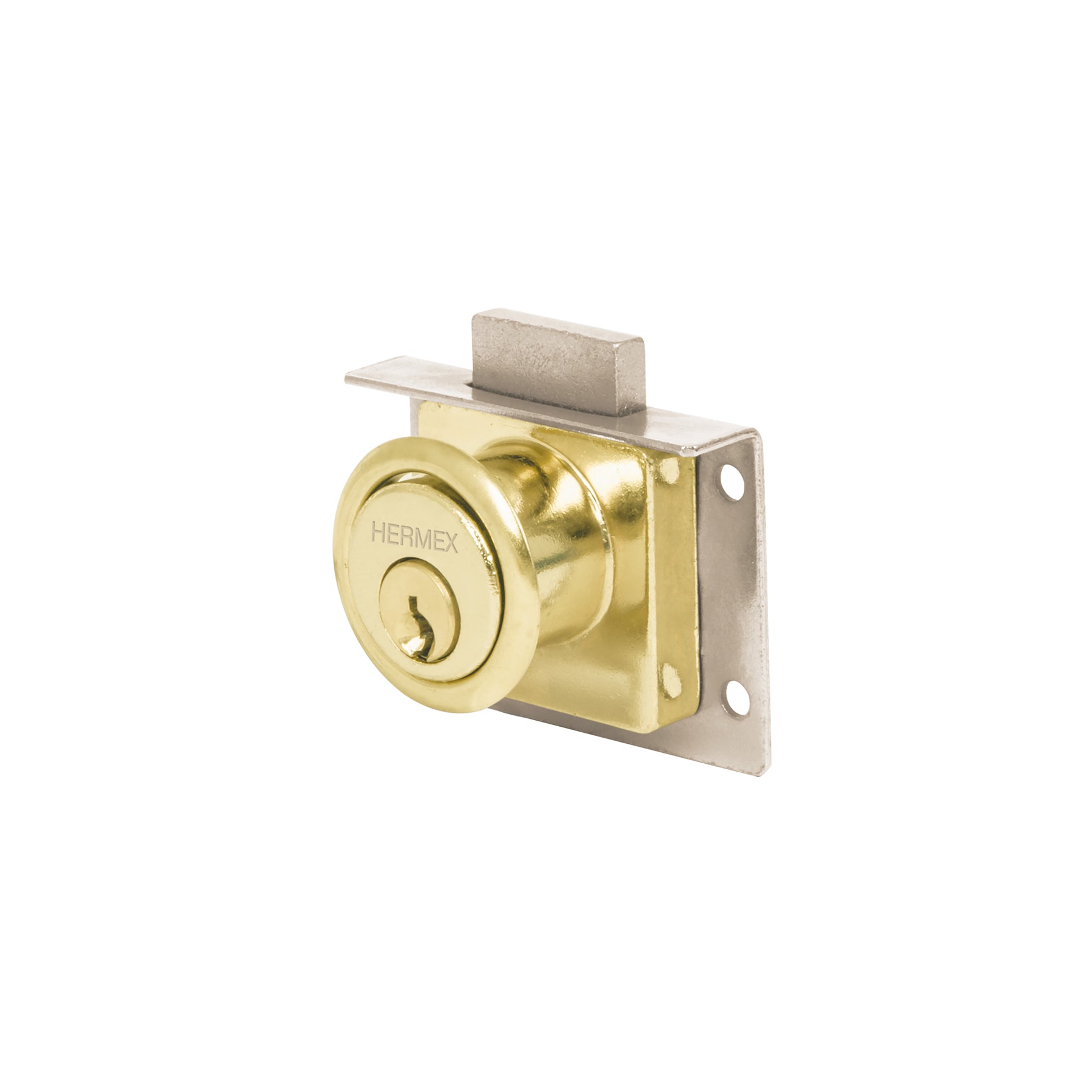 Cerradura para mueble, modelo 24, latón, Hermex, CM-24L, 43565