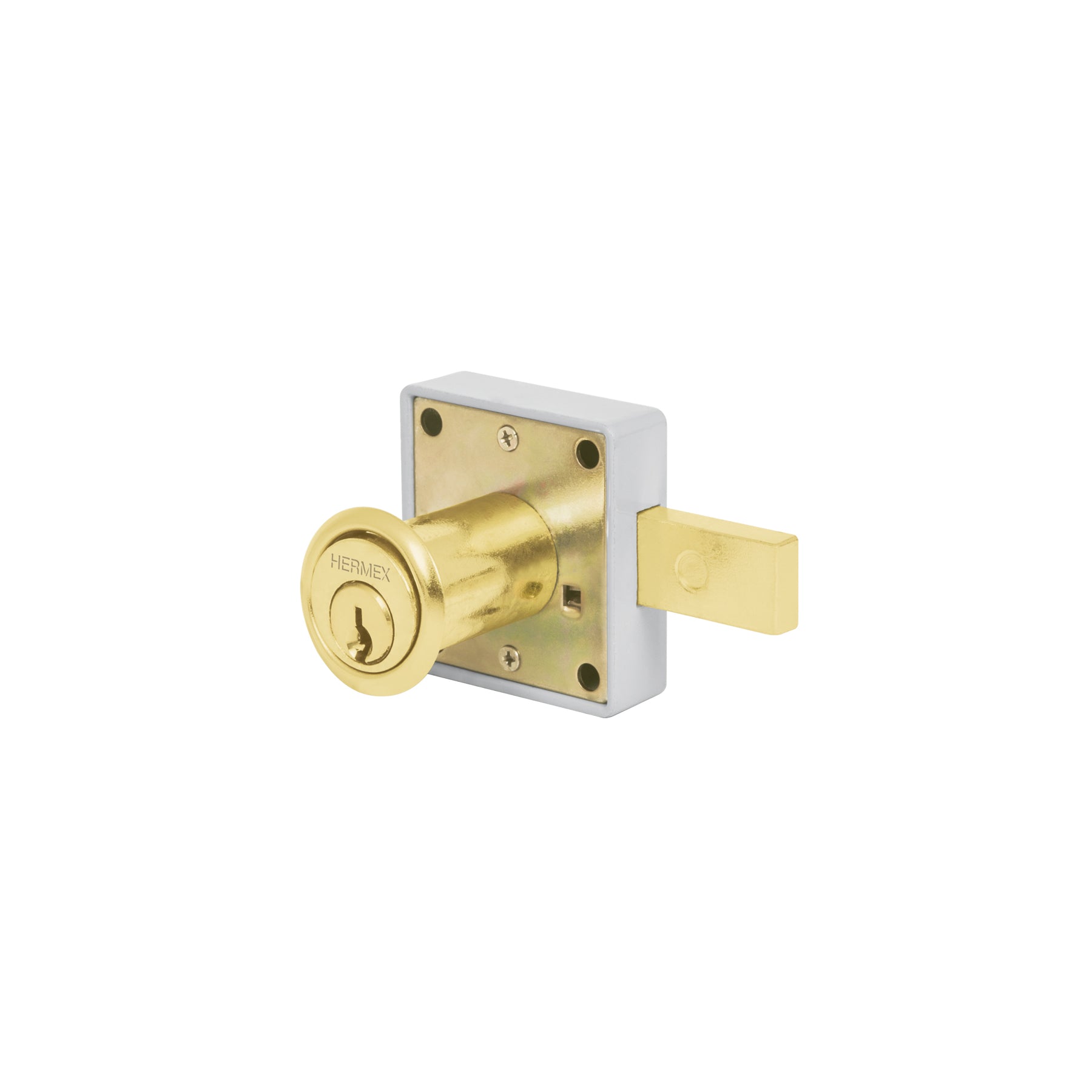 Cerradura para mueble, modelo 25, latón, Hermex, CM-25L, 43567