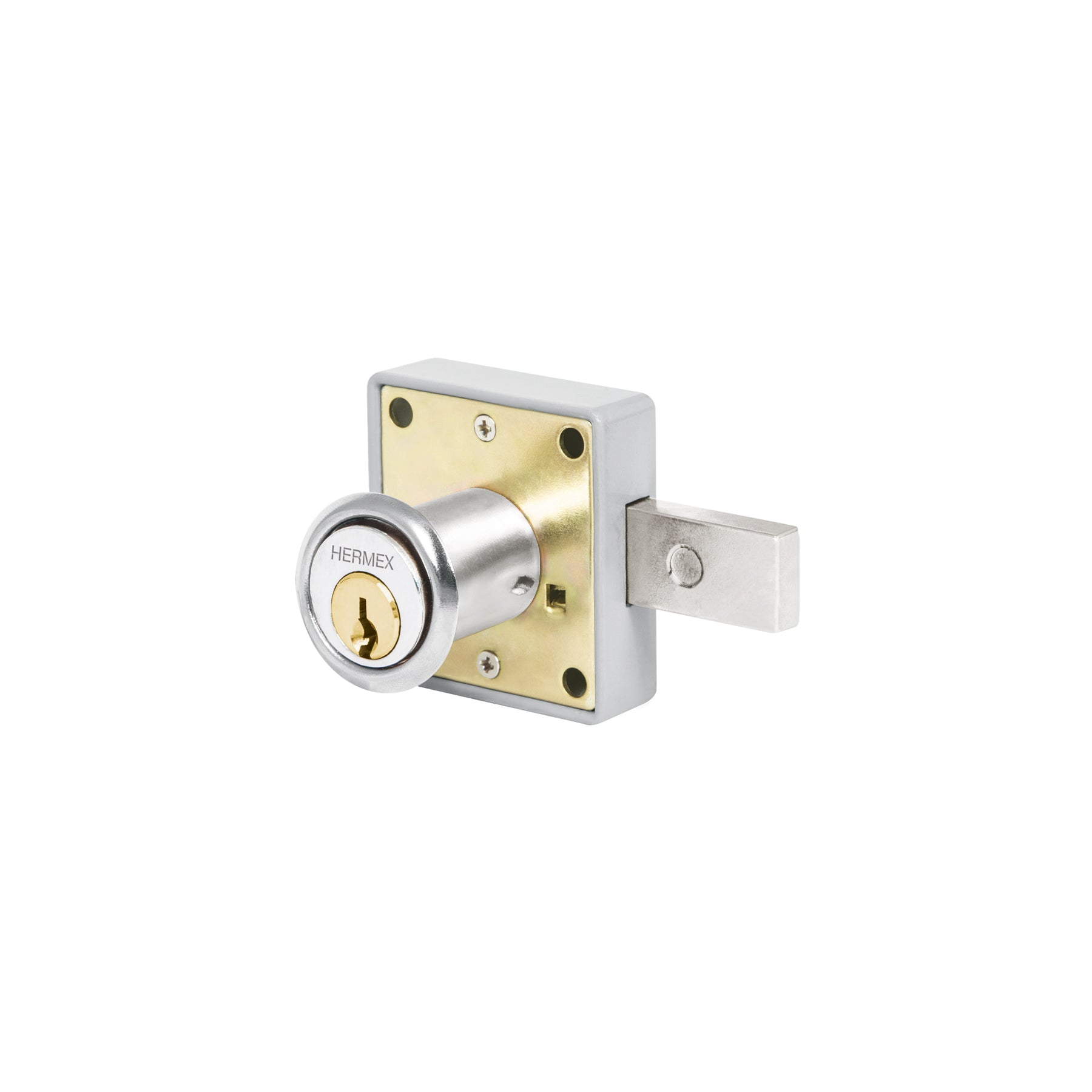 Cerradura para mueble, modelo 26, cromo, Hermex, CM-26C, 43560