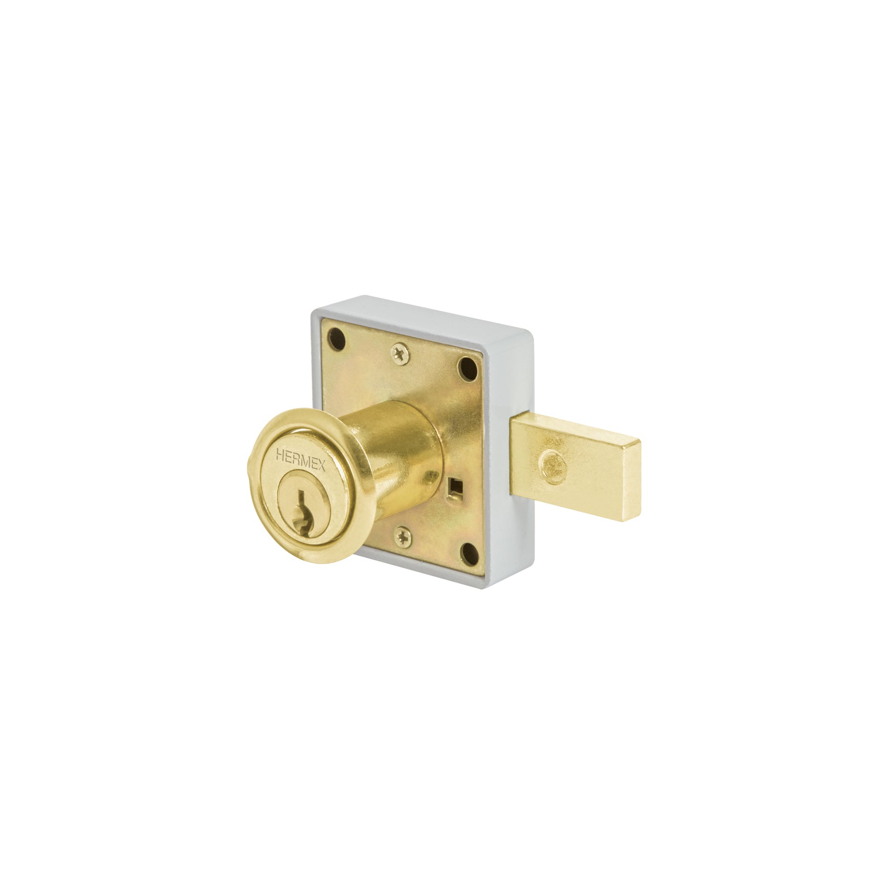 Cerradura para mueble, modelo 26, latón, Hermex, CM-26L, 43568
