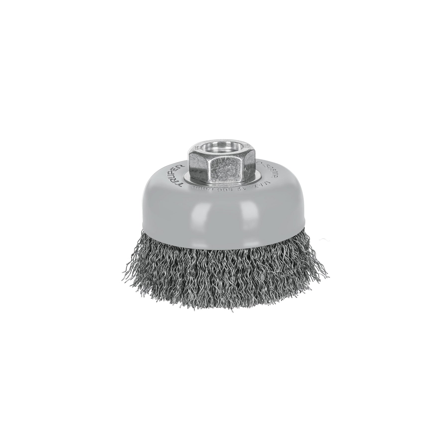 Carda copa 3" alambre ondulado fino, multi rosca, Truper