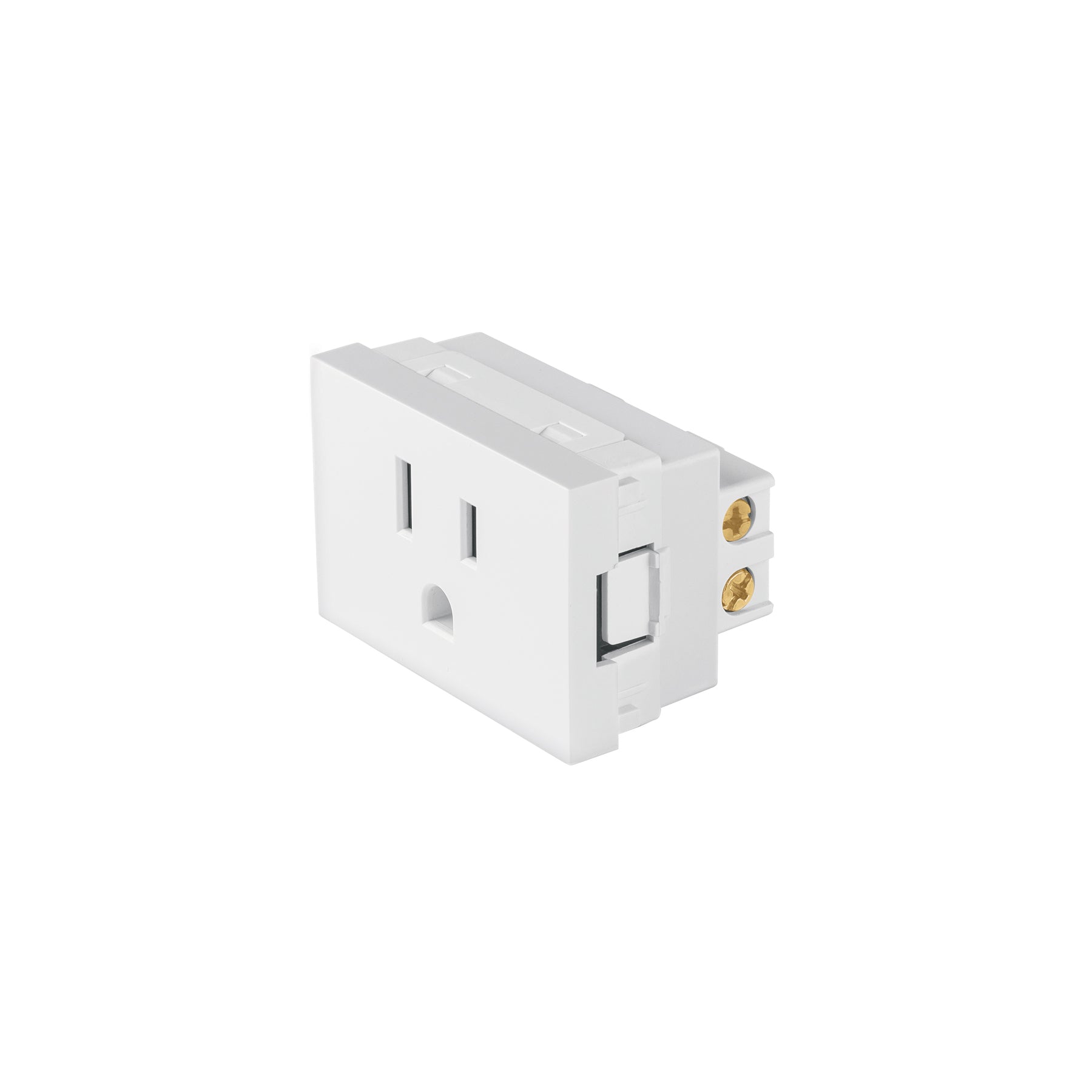 Contacto aterrizado blanco de 1.5 módulos, línea Lisboa, Volteck, COA15-LB, 47948