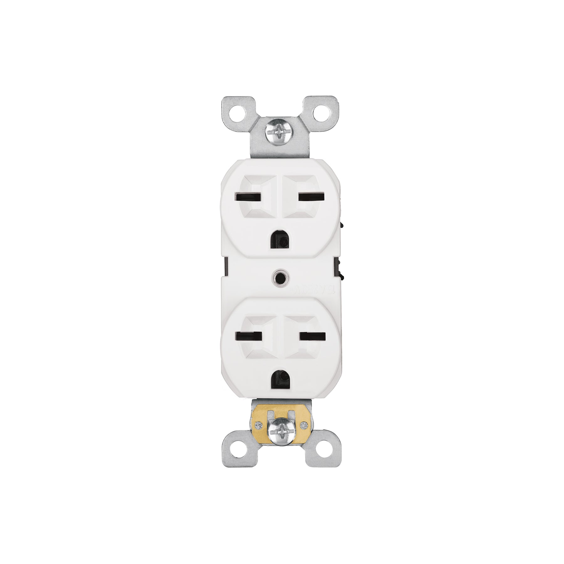 Contacto dúplex, cara de chino, Standard, blanco, Volteck