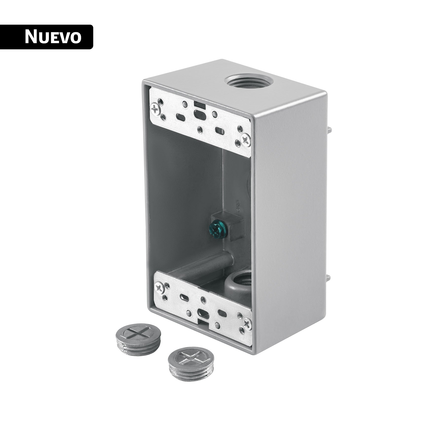 Condulet rectangular 1/2" tipo FS de 3 salidas, Volteck, COLET-1/2-F3, 43563