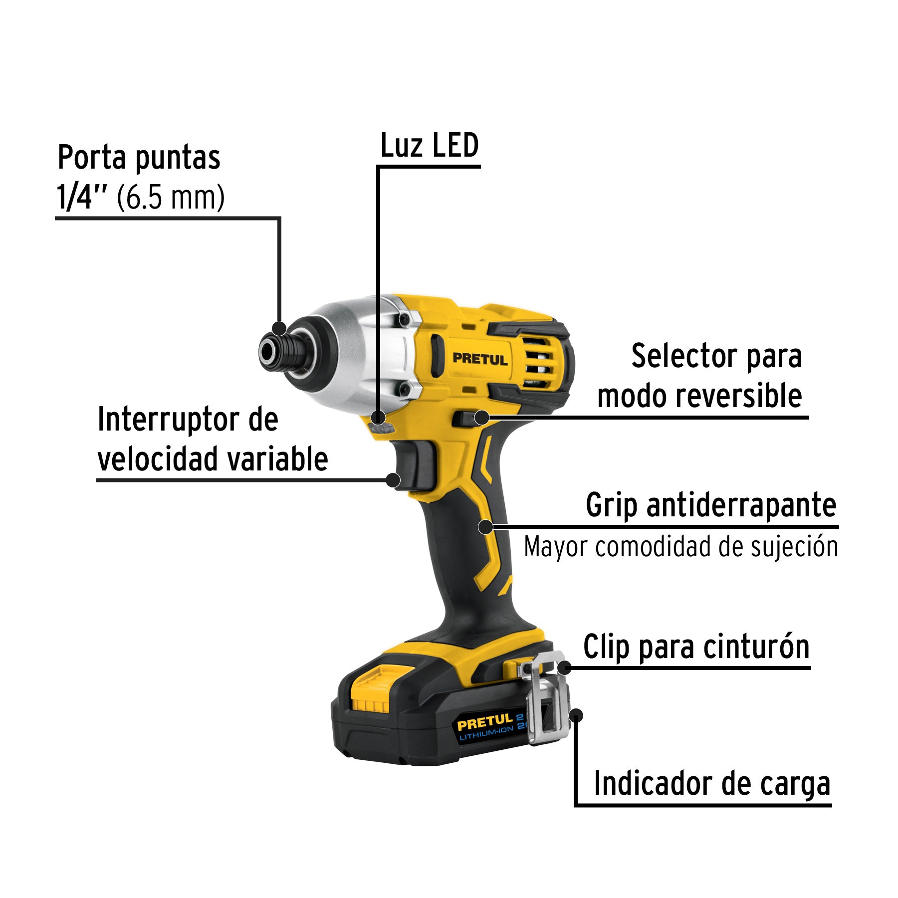 Combo rotomartillo y destornillador impacto inalámbrico , 20V, Pretul