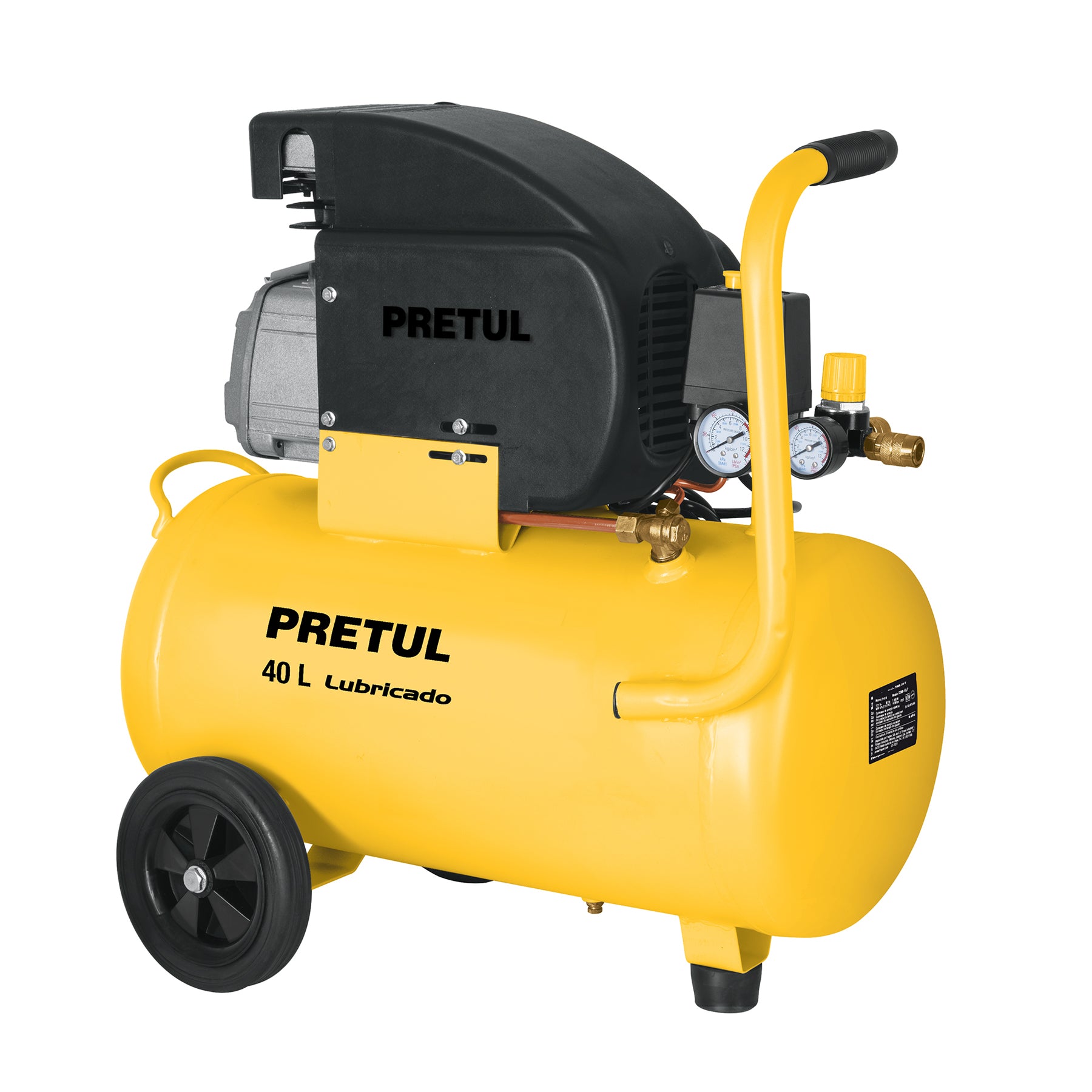 Compresor lubricado, 40L, 3HP, horizontal, 127V, Pretul, COMP-40LP, 23066