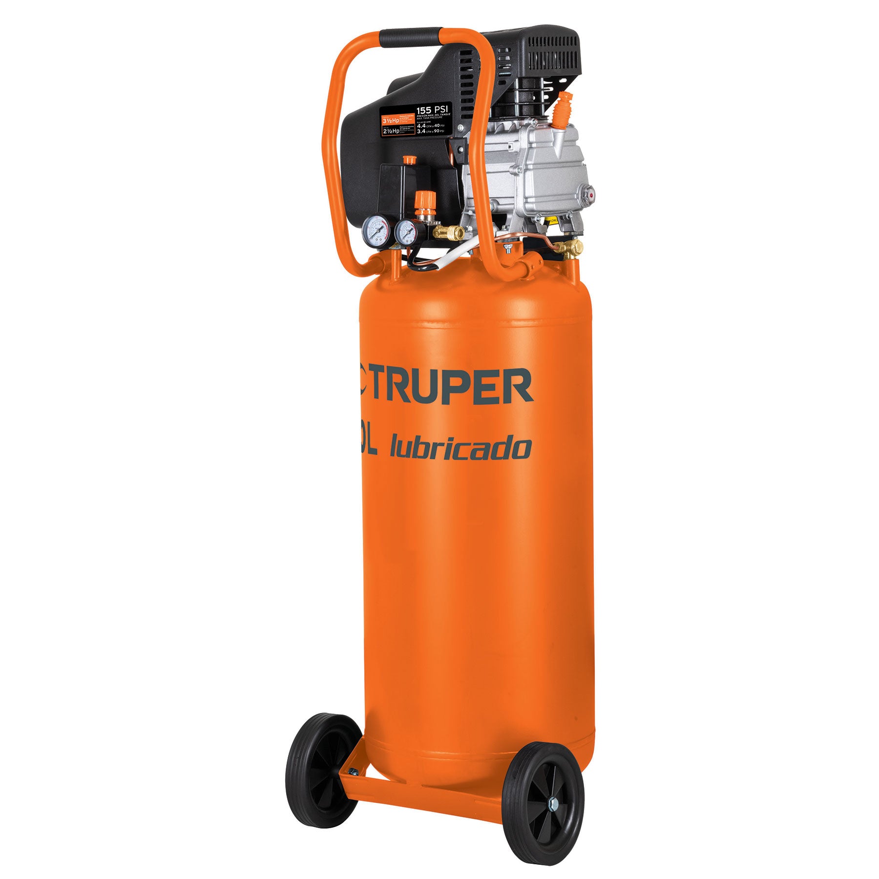Compresor lubricado, 80L, 3-1/2HP, vertical, 127V, Truper