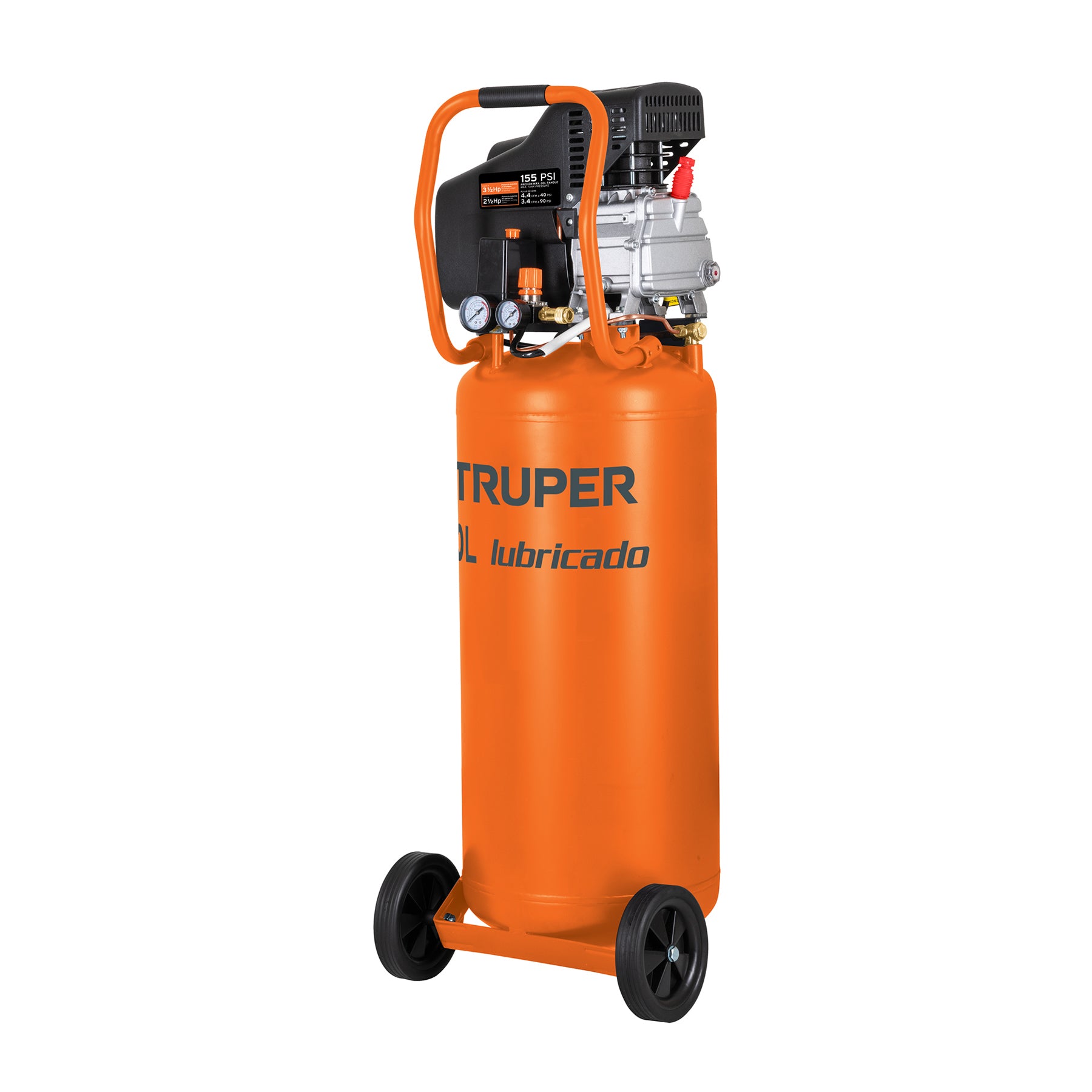 Compresor lubricado, 80L, 3-1/2HP, vertical, 127V, Truper