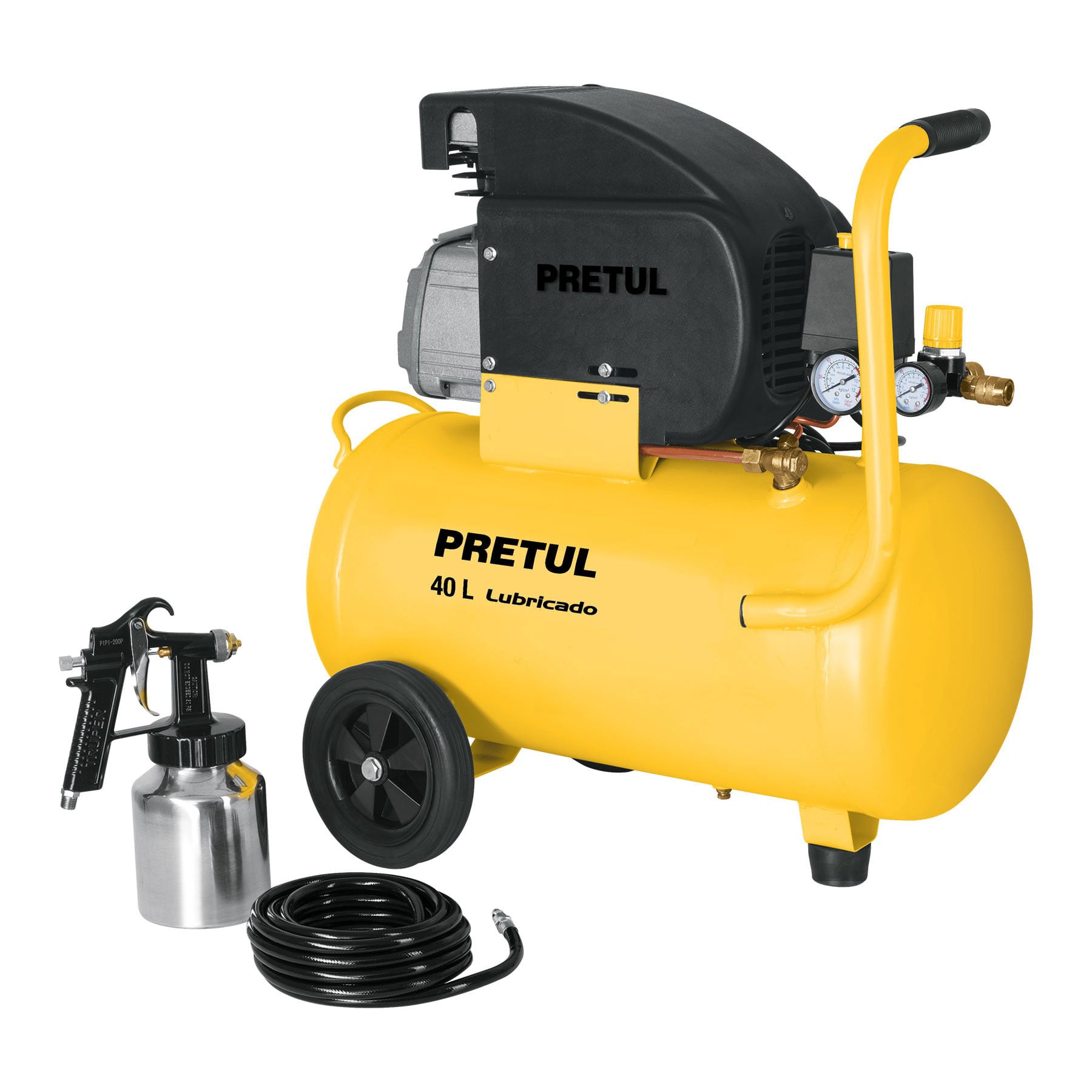 Kit Compresor lub, 40L, manguera y pistola baja,127V, Truper