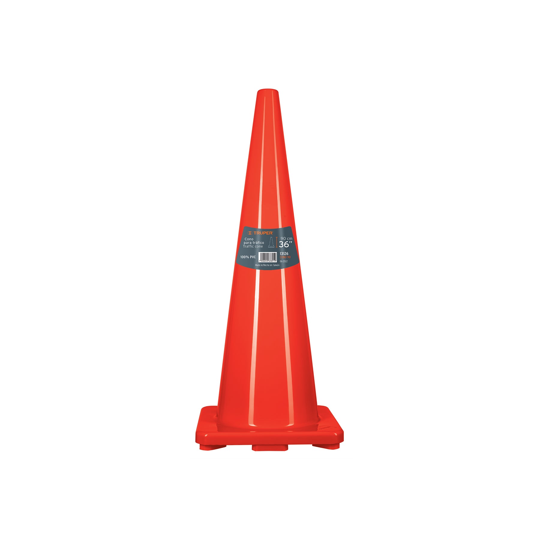 Cono de precaución de 90 cm de PVC, Truper