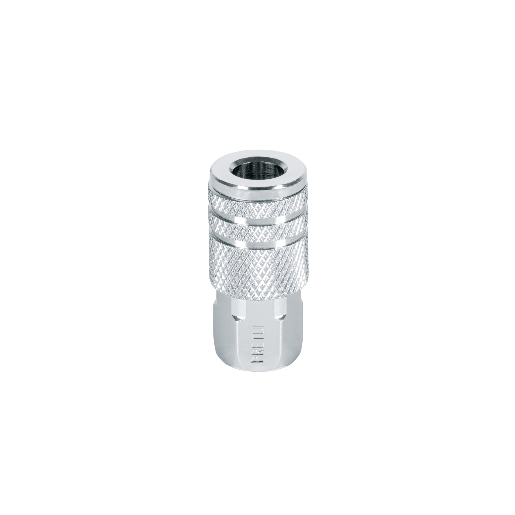 Cople rápido de acero, hembra, cuerda 1/4" NPT, Pretul, COPLE-HEM-1/4P, 27028