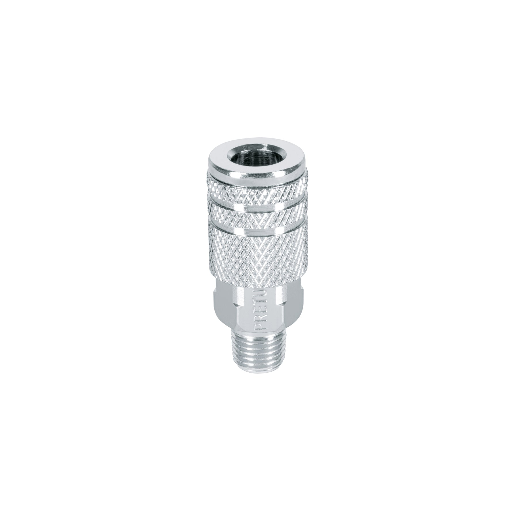 Cople rápido de acero, macho, cuerda 1/4" NPT, Pretul, COPLE-MA-1/4P, 27029