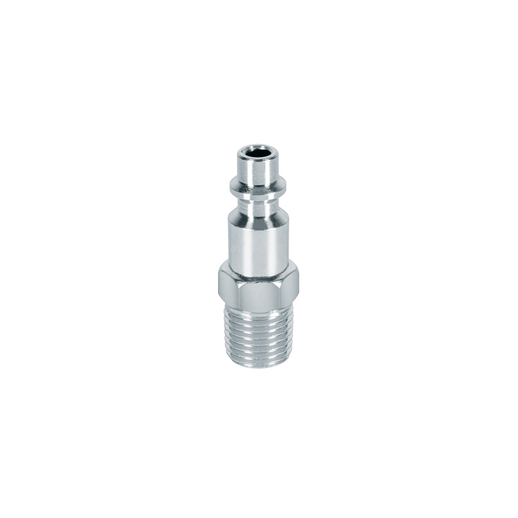 Conector rápido de acero, macho, cuerda 1/4" NPT, Pretul, CORAL-MA-1/4P, 27023