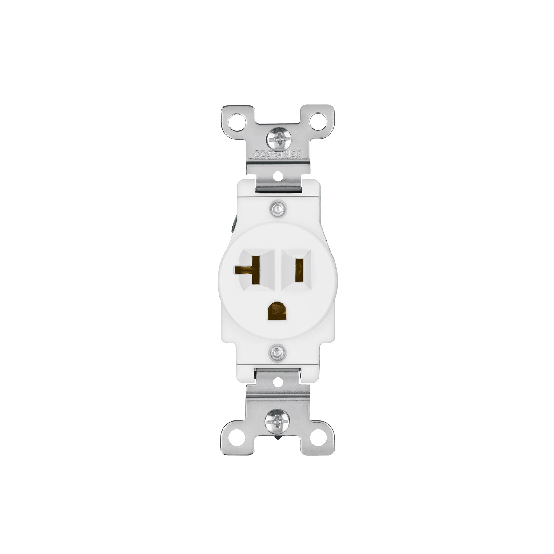 Contacto sencillo, 2 polos 3 hilos, 20 A, Standard, blanco, Volteck, COSE-MSB, 47730