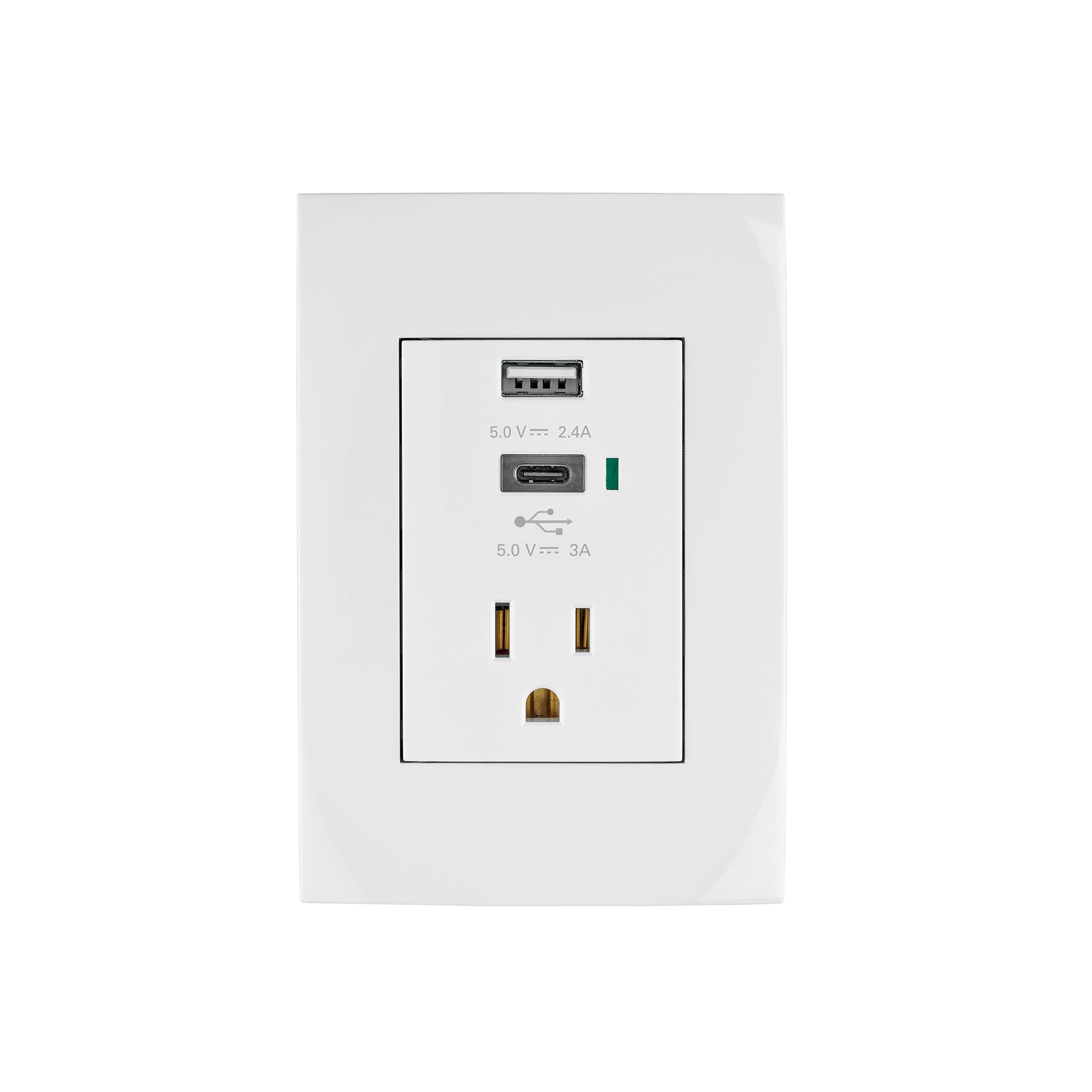 Contacto 2polos + tierra con 2 puertos USB, Oslo, blanco, Volteck, COUSB-OB, 48313