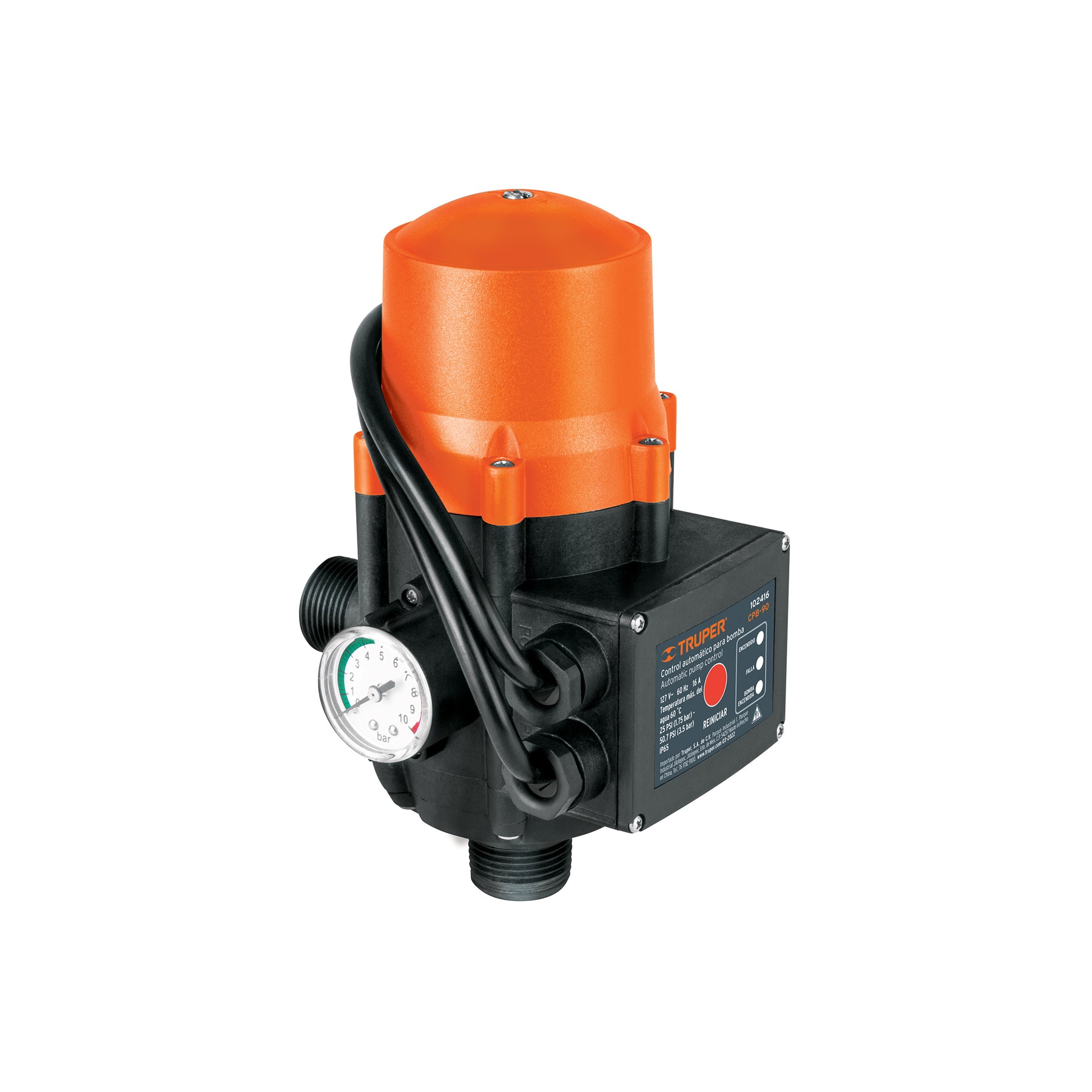Control automático de presión de bombas para agua, 90∞