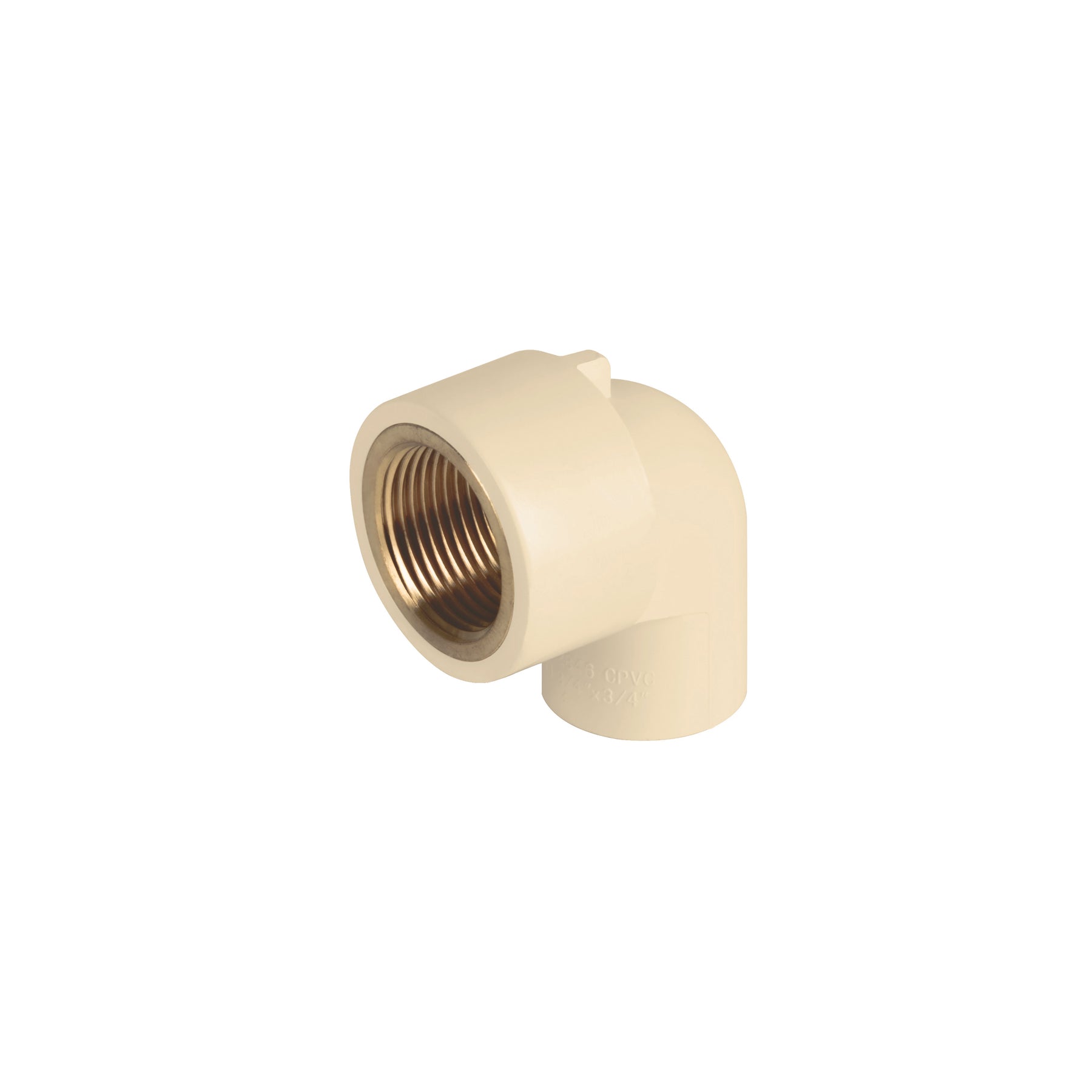 Codo 90∞ de CPVC con inserto latón 3/4", Foset