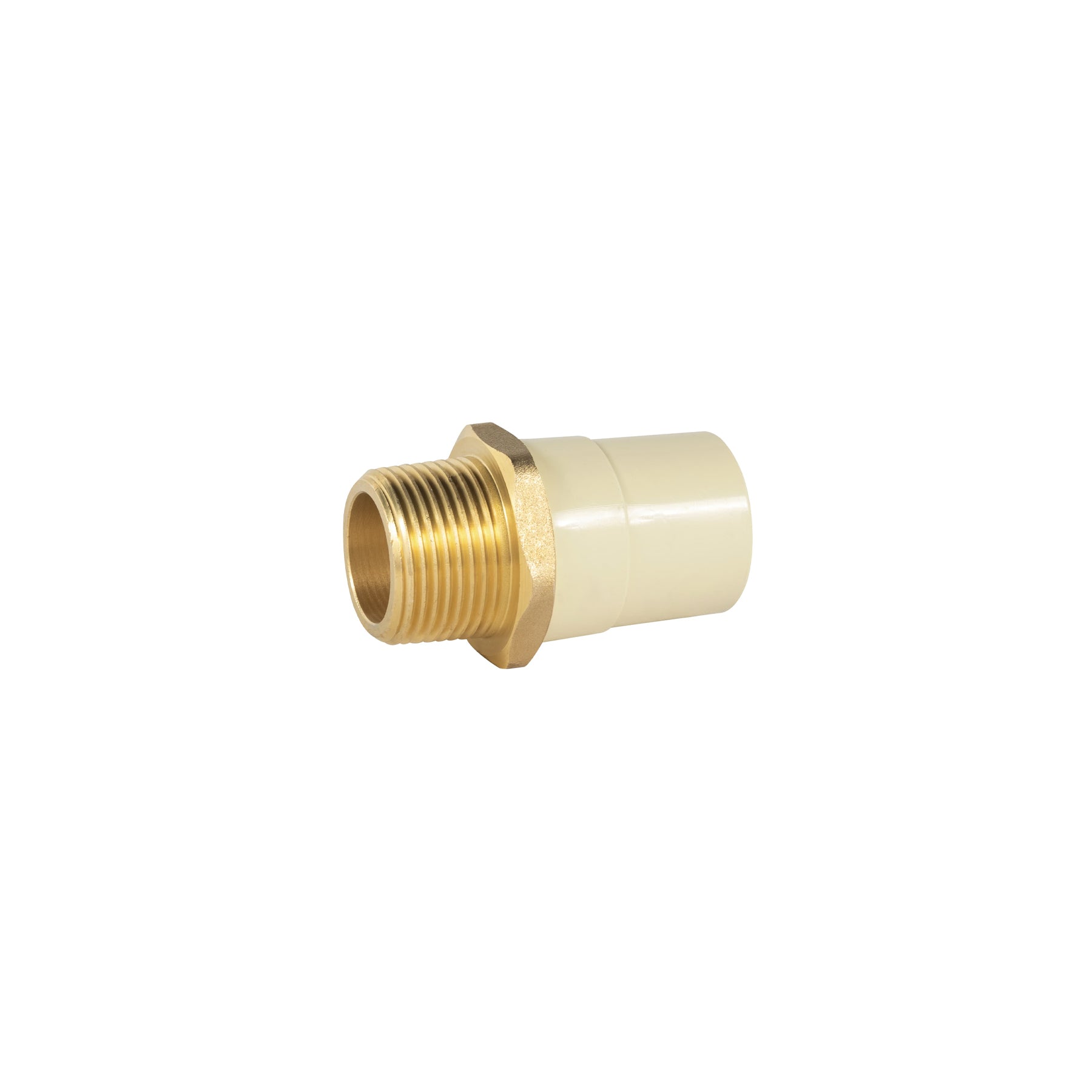 Adaptador macho de CPVC 1" con inserto de latón, Foset, CPVC-653, 45106