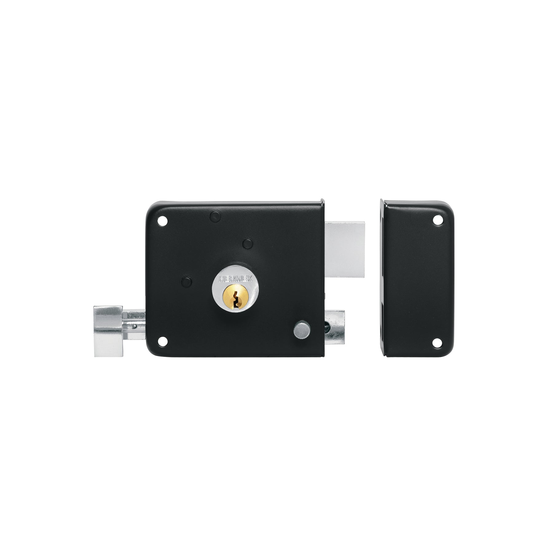 Cerradura sobreponer der instala-fácil, tradicional, negro, Hermex, CS-756D, 48369