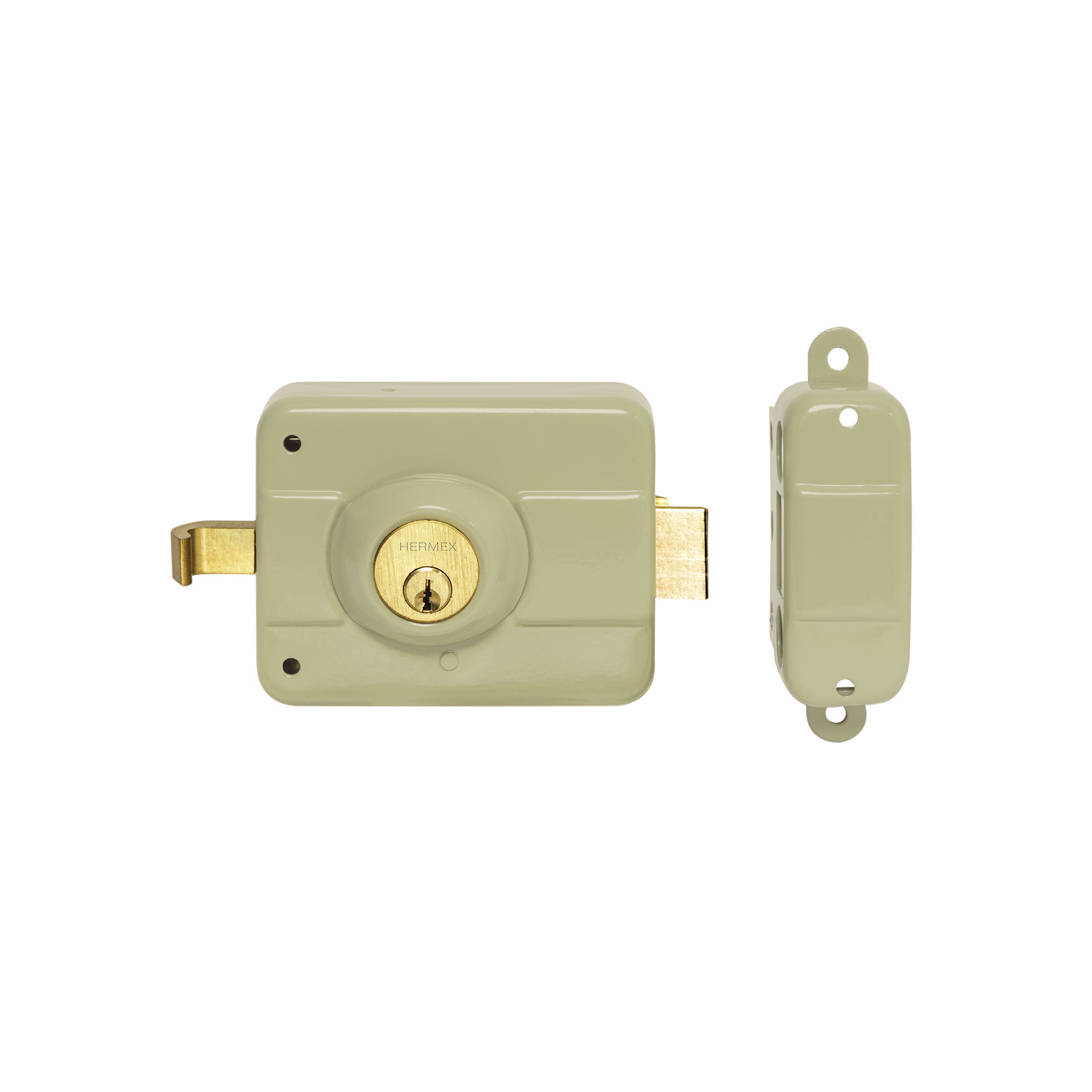 Cerradura sobreponer der 2 barras clásica, llave tradicional, Hermex, CS-90D, 43482