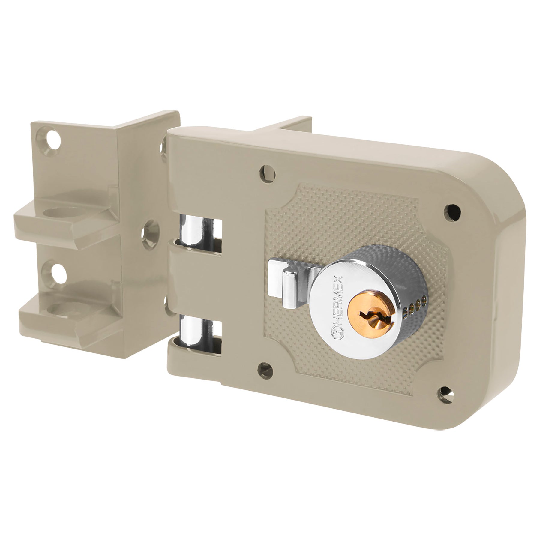 Cerradura sobreponer, puerta corrediza, instala-fácil, izq., Hermex, CS-95I, 43489