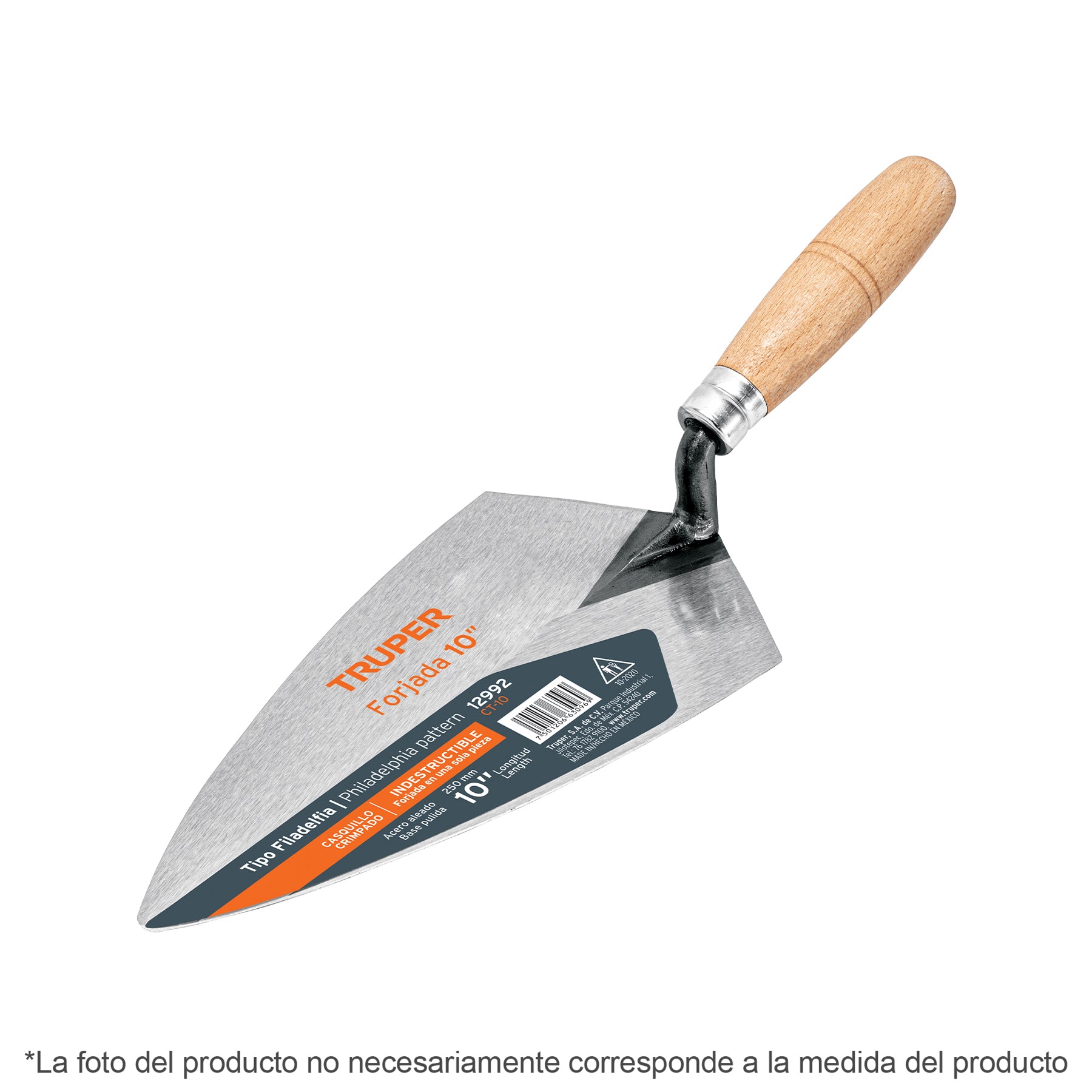 Cuchara para albañil 6" forjada tipo Filadelfia, Truper