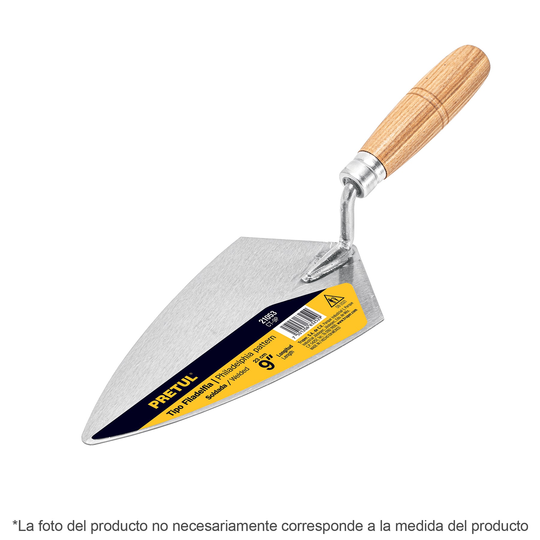 Cuchara para albañil 8" tipo Filadelfia, Pretul