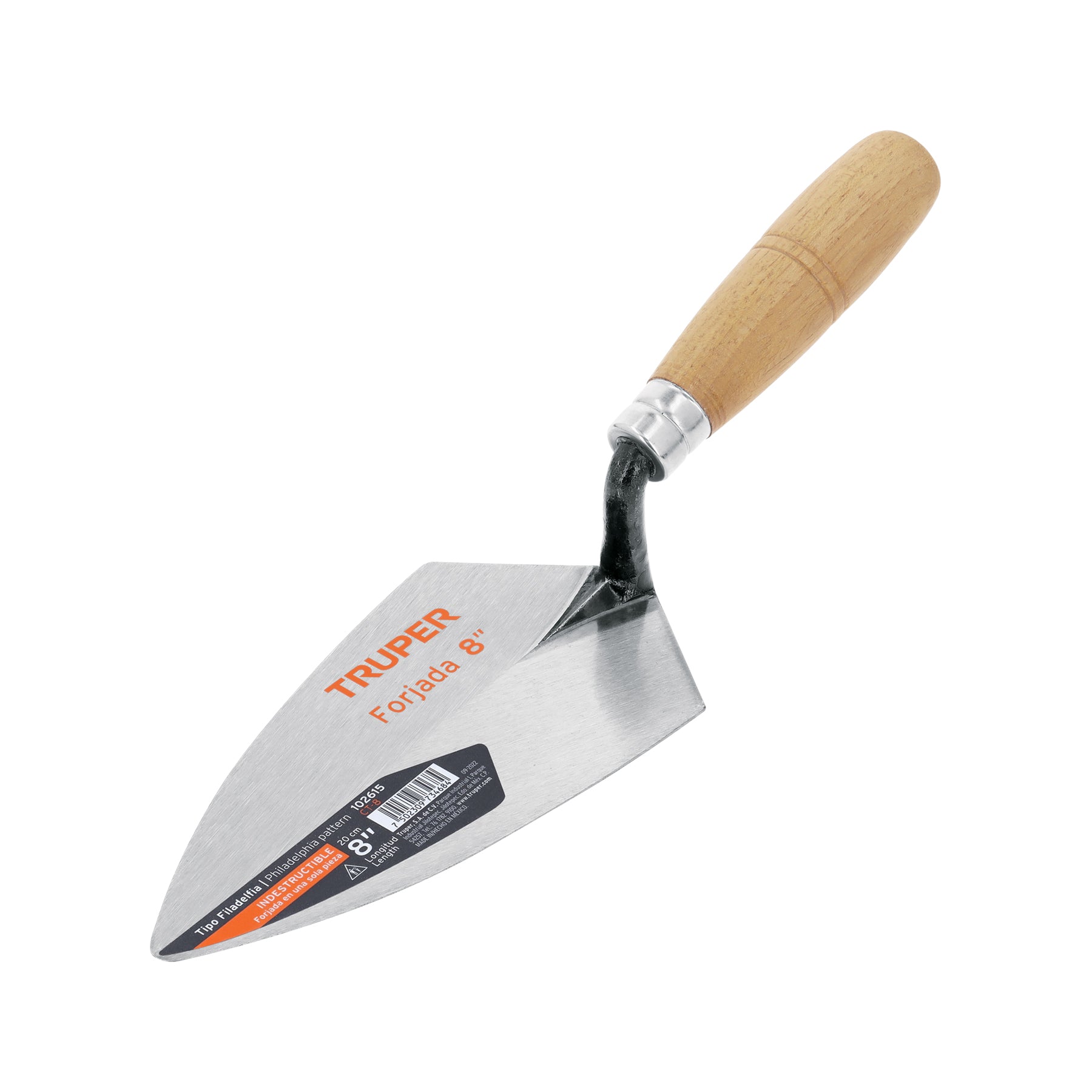 Cuchara para albañil 8" forjada tipo Filadelfia, Truper