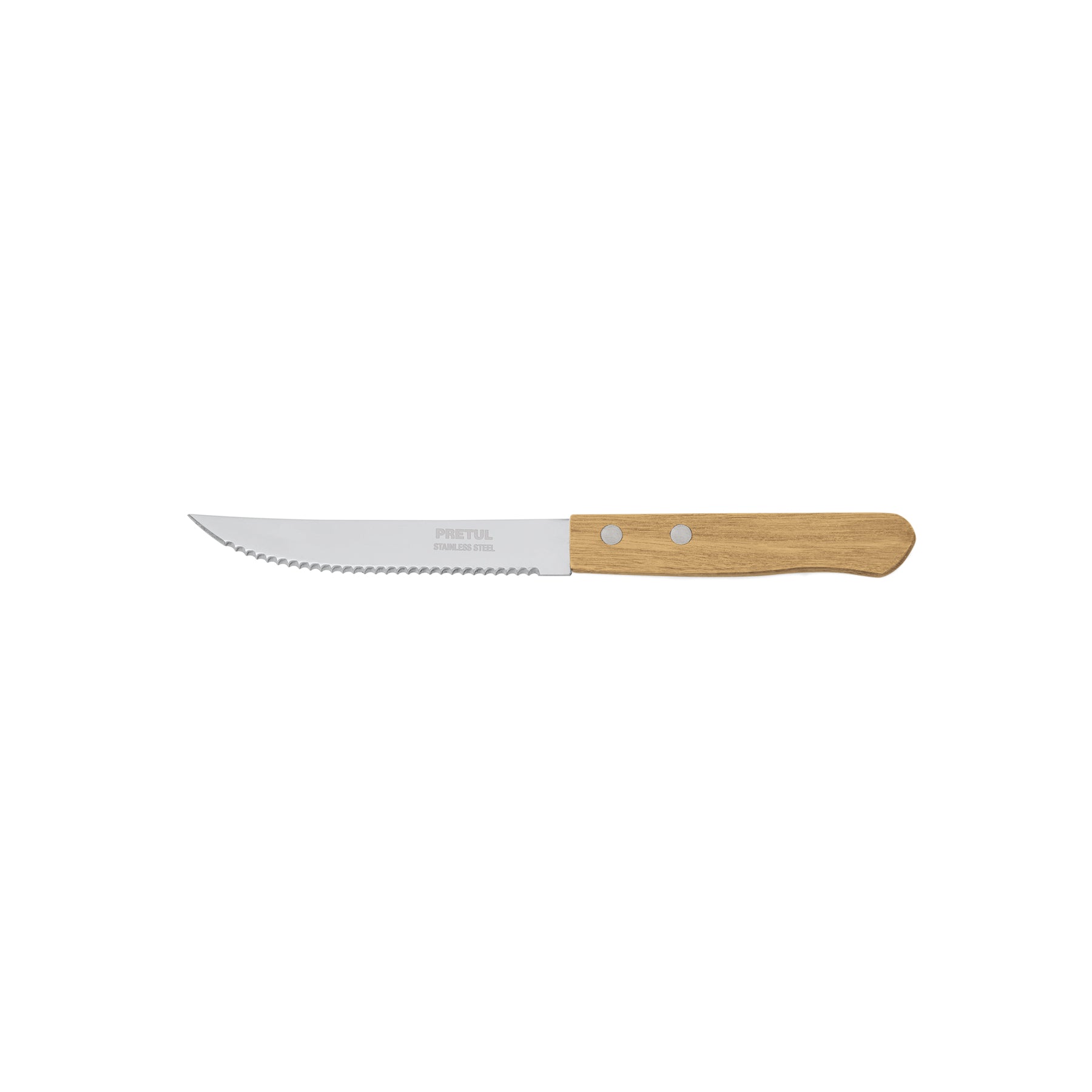 Cuchillo con sierra para asado 5" mango de madera, Pretul, CUCH-M52, 23083