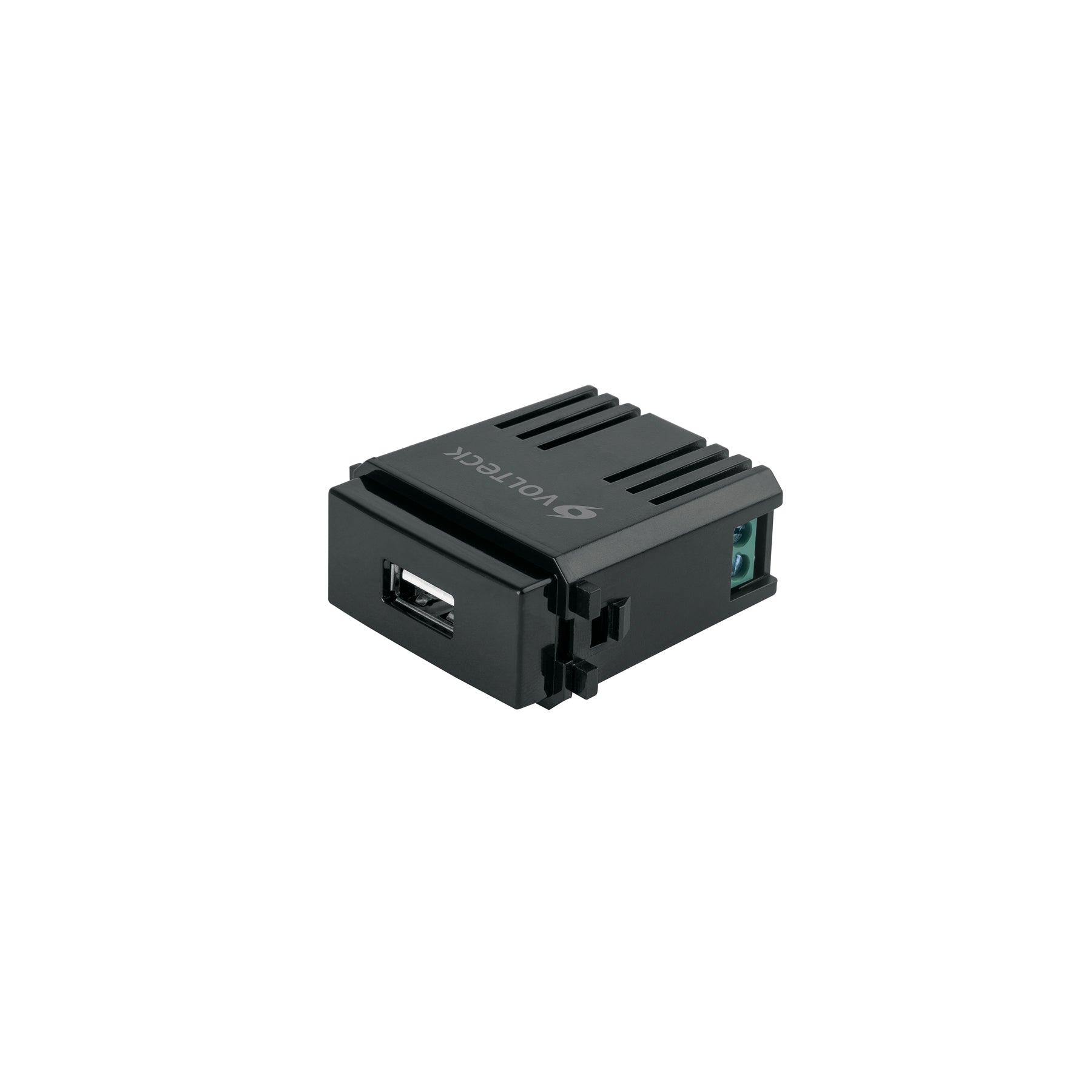 Módulo USB, línea Italiana, color negro, Volteck, CUSB-IN, 47603