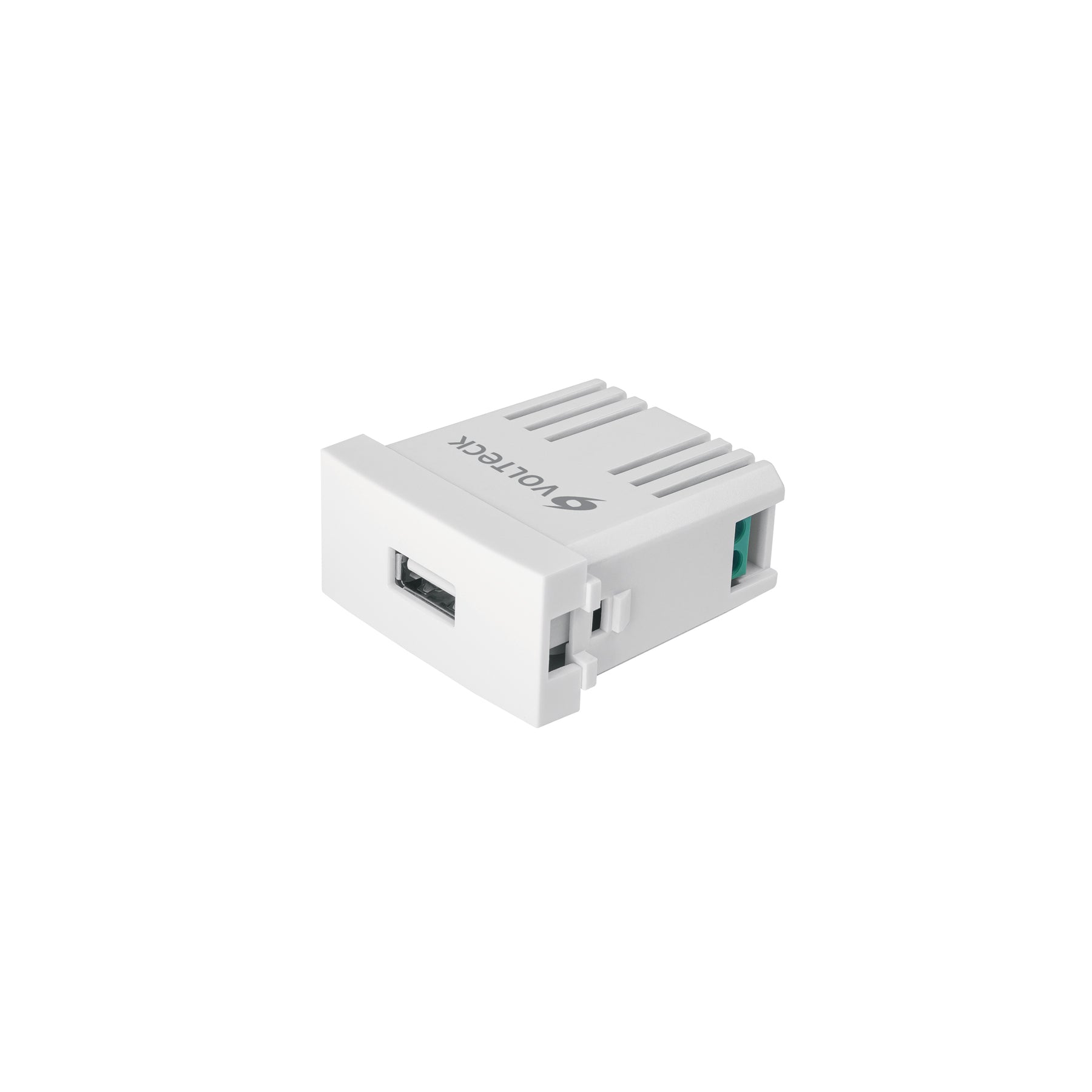 Cargador USB a la pared, 2.1A, línea Oslo, color blanco, Volteck, CUSB-OB, 46086