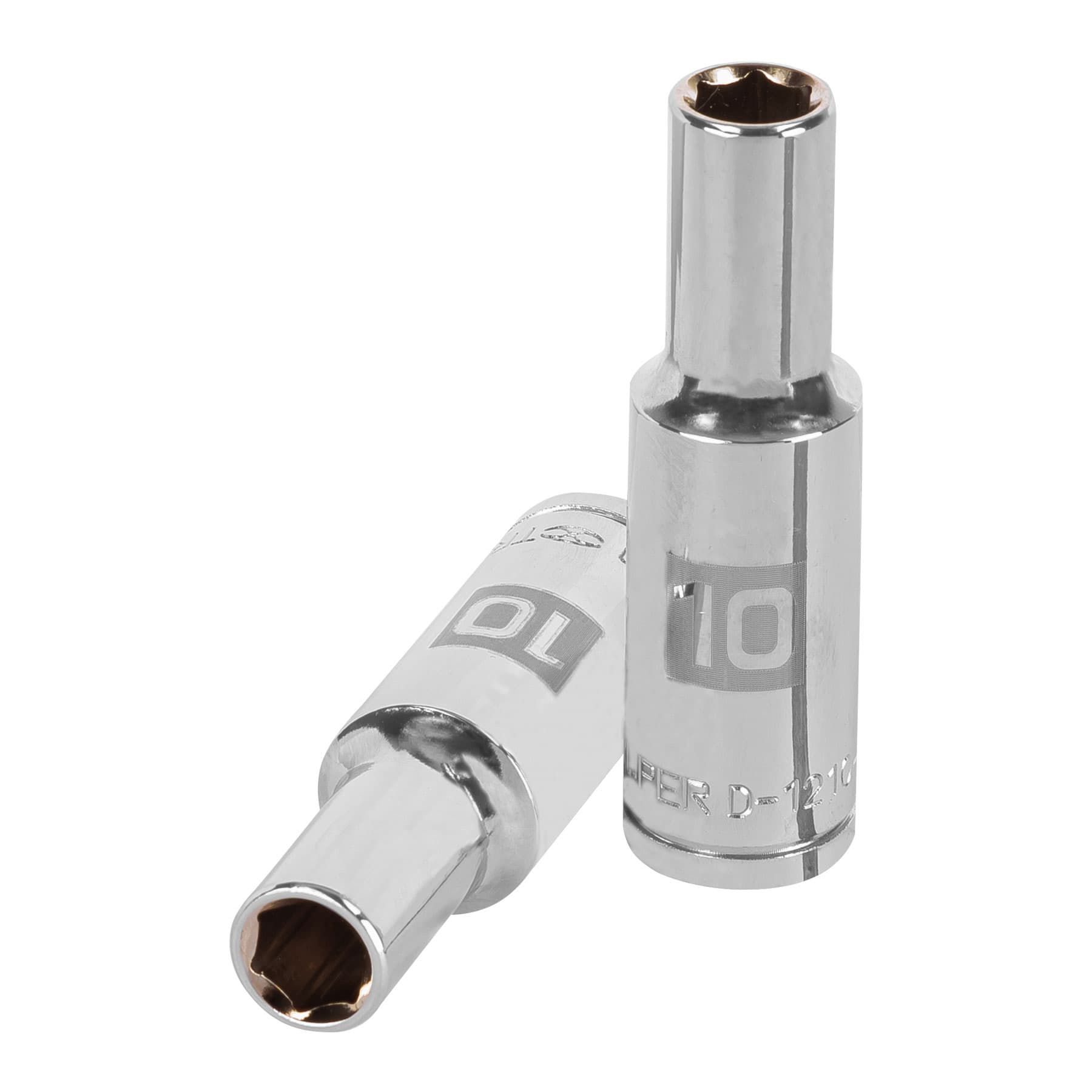 Dado largo de 10 mm, 6 puntas, cuadro 1/2", Truper