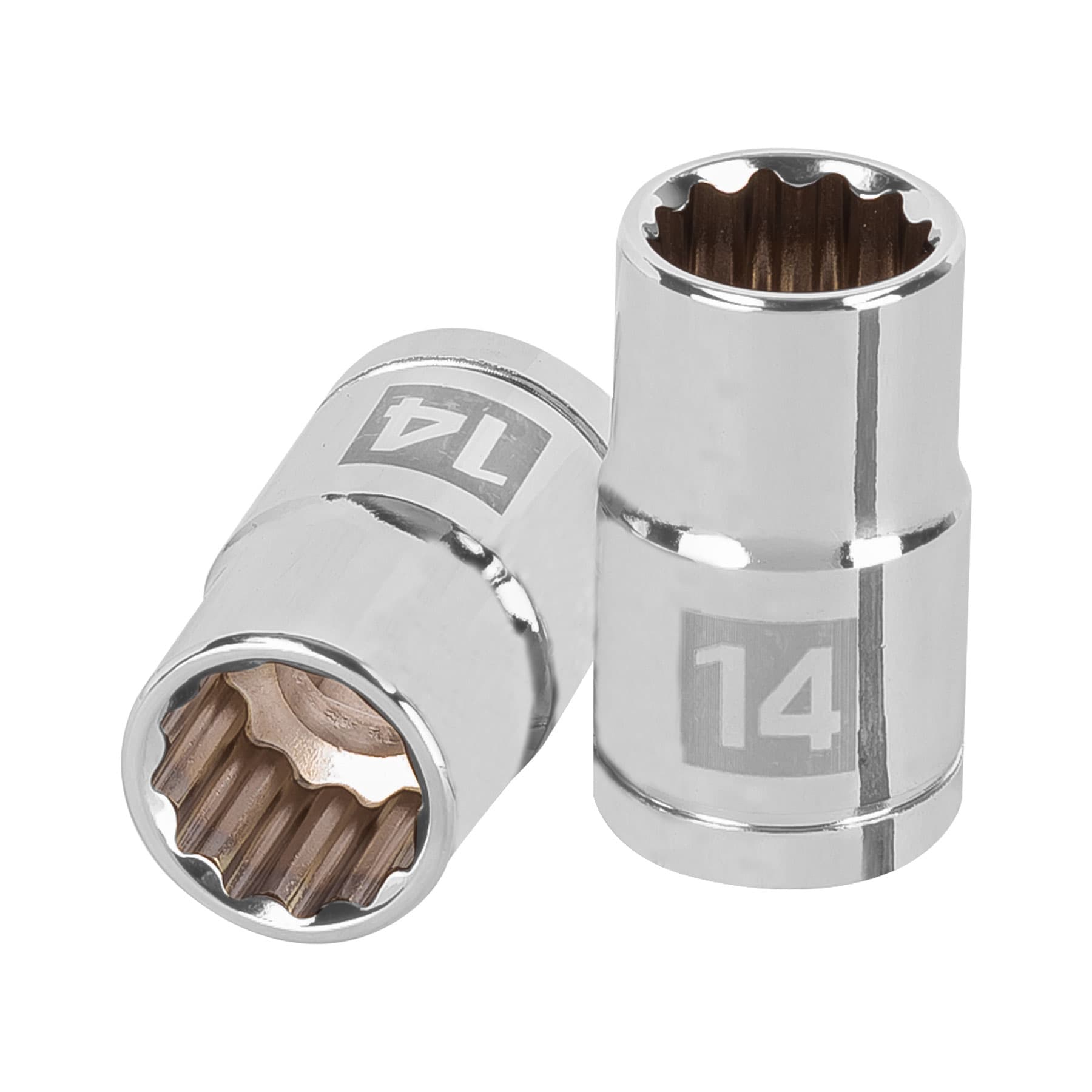 Dado de 14 mm, 12 puntas, cuadro 1/2", Truper