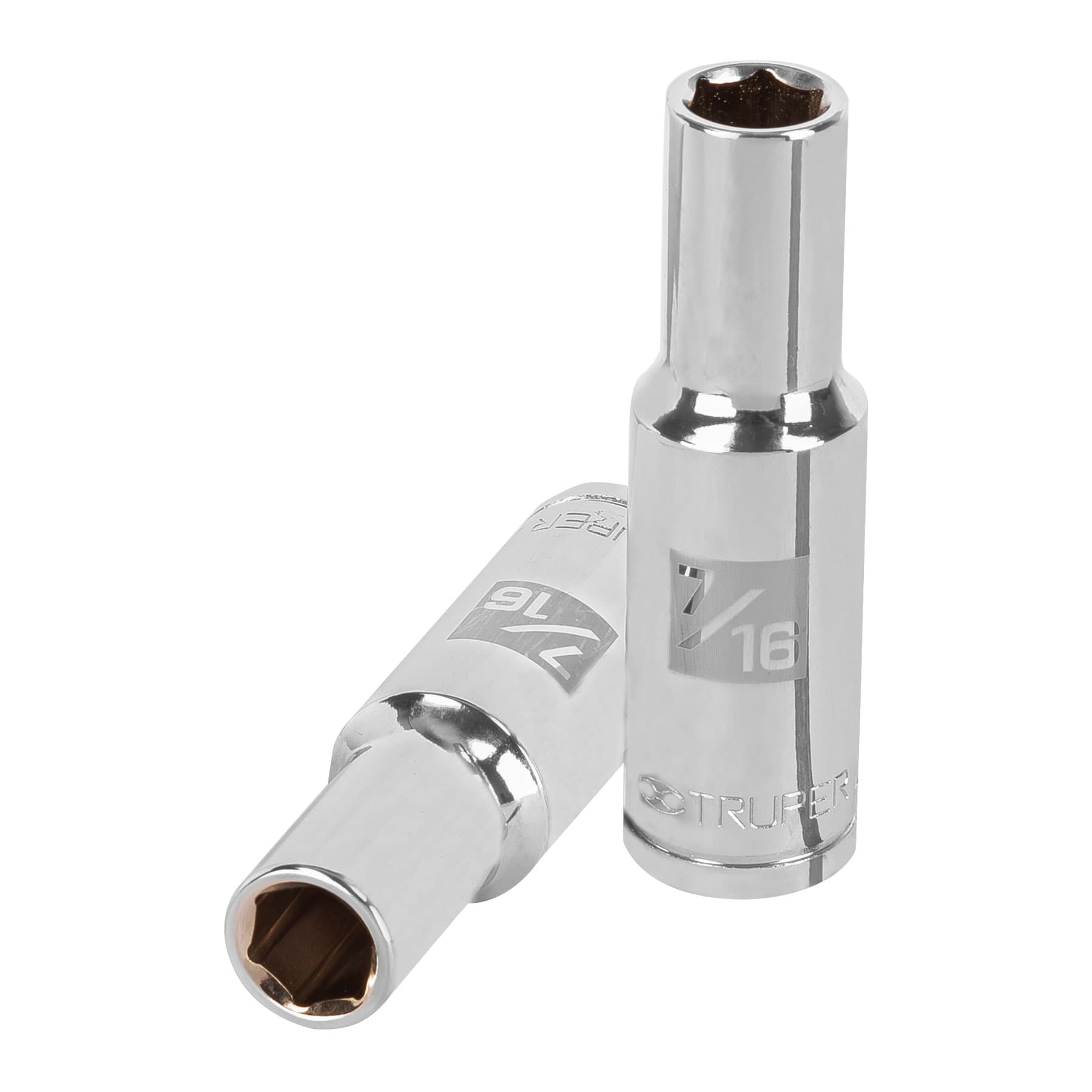 Dado largo de 7/16", 6 puntas, cuadro 1/2", Truper