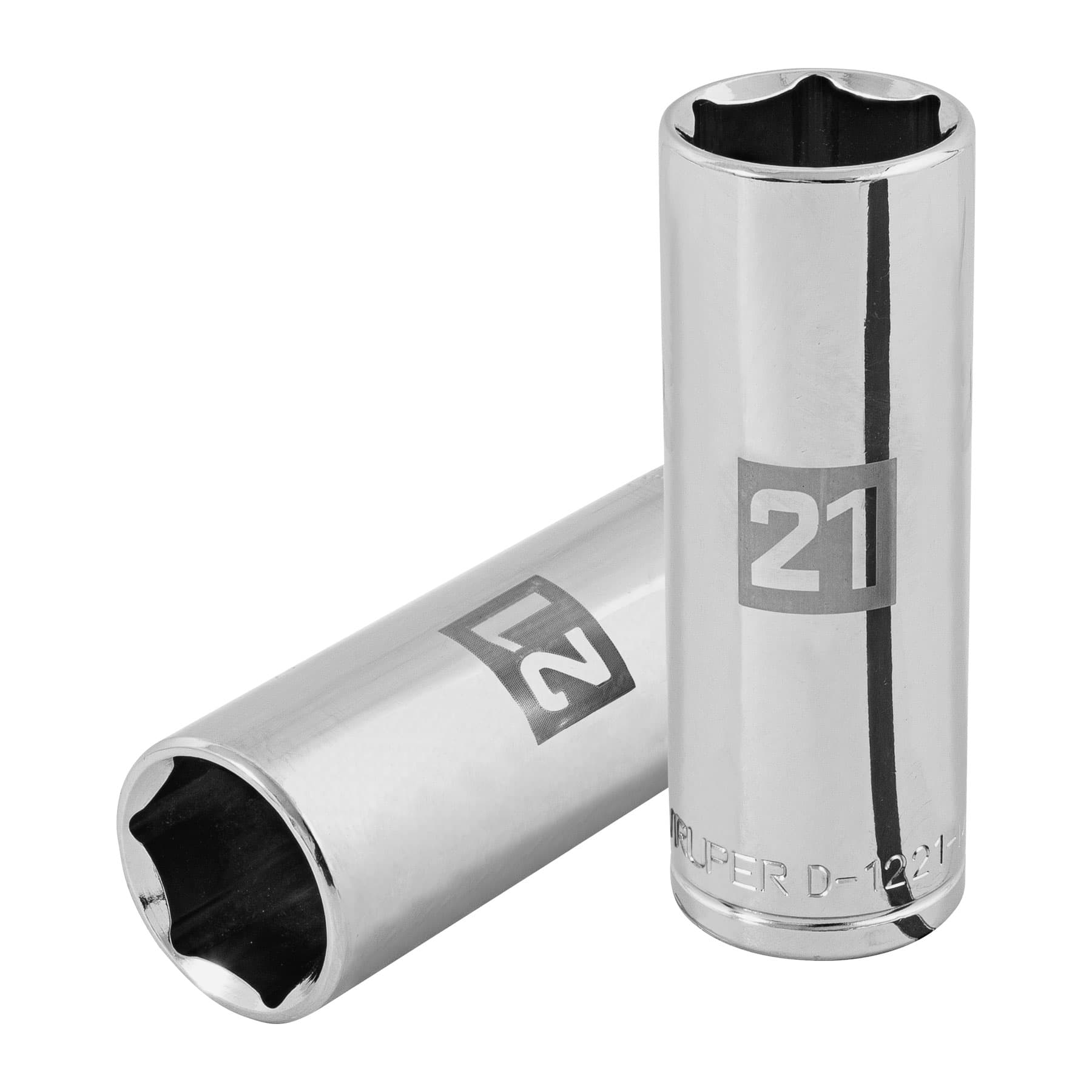 Dado largo de 21 mm, 6 puntas, cuadro 1/2", Truper