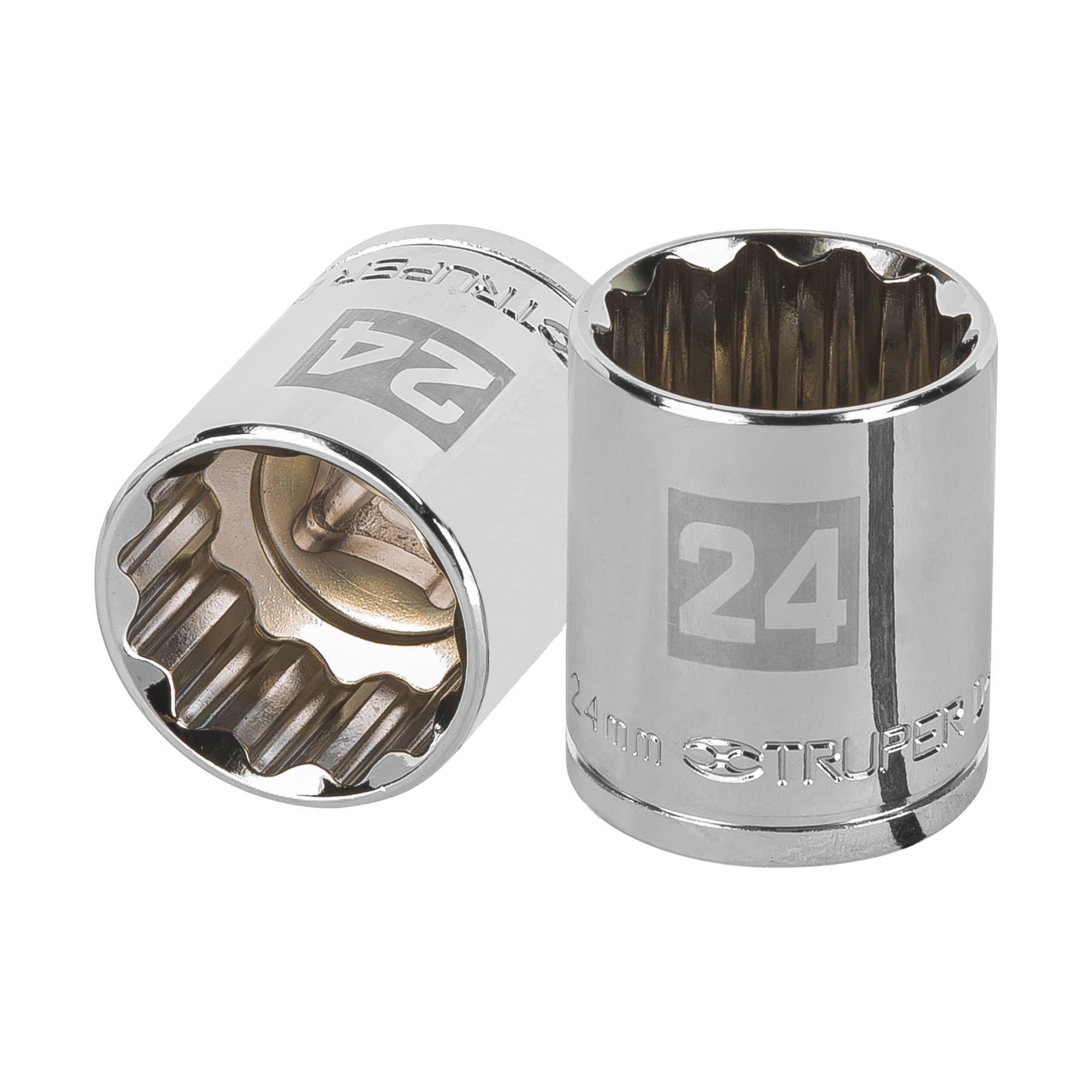 Dado de 24 mm, 12 puntas, cuadro 1/2", Truper