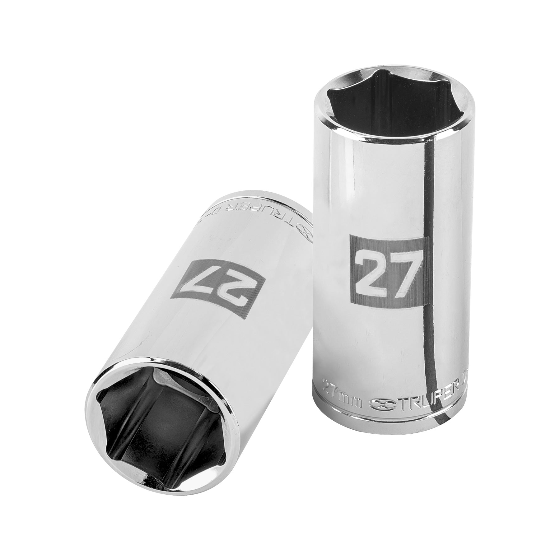 Dado largo de 27 mm, 6 puntas, cuadro 1/2", Truper