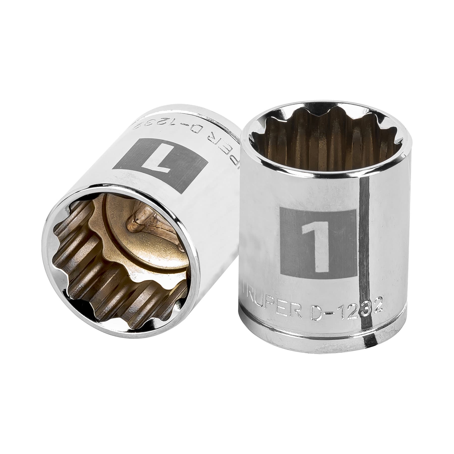 Dado de 1", 12 puntas, cuadro 1/2", Truper