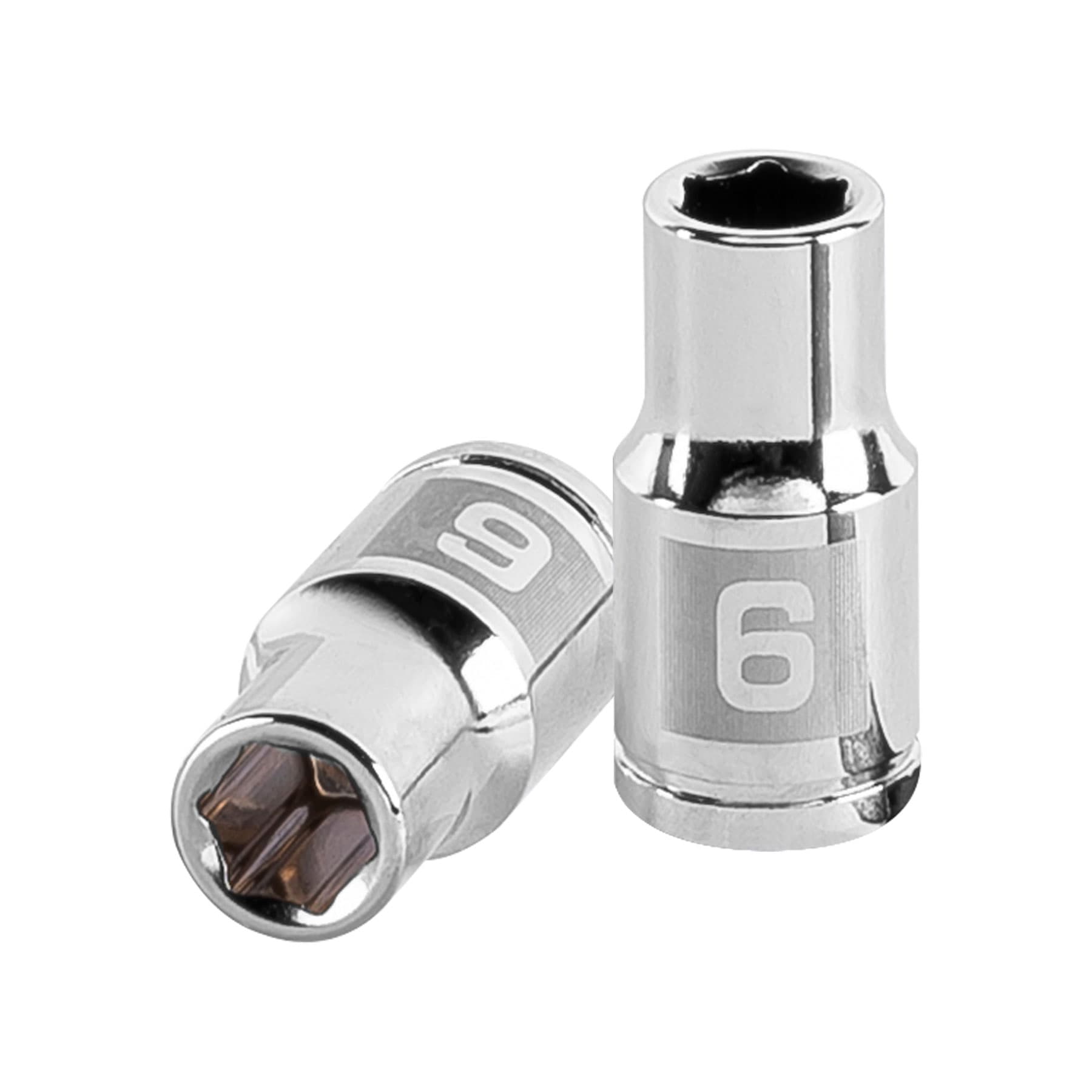 Dado de 6 mm, 6 puntas, cuadro 1/4", Truper