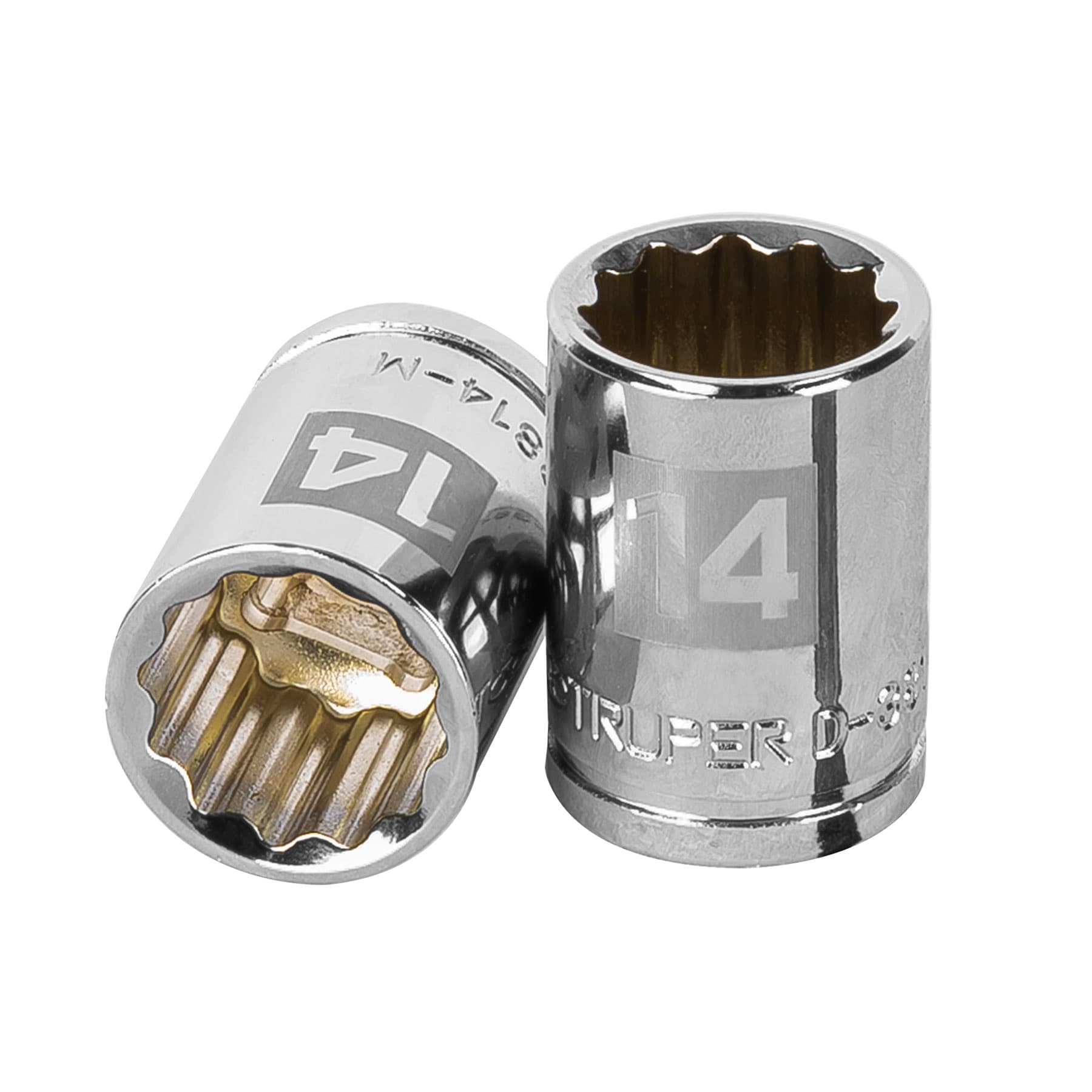Dado de 14 mm, 12 puntas, cuadro 3/8", Truper