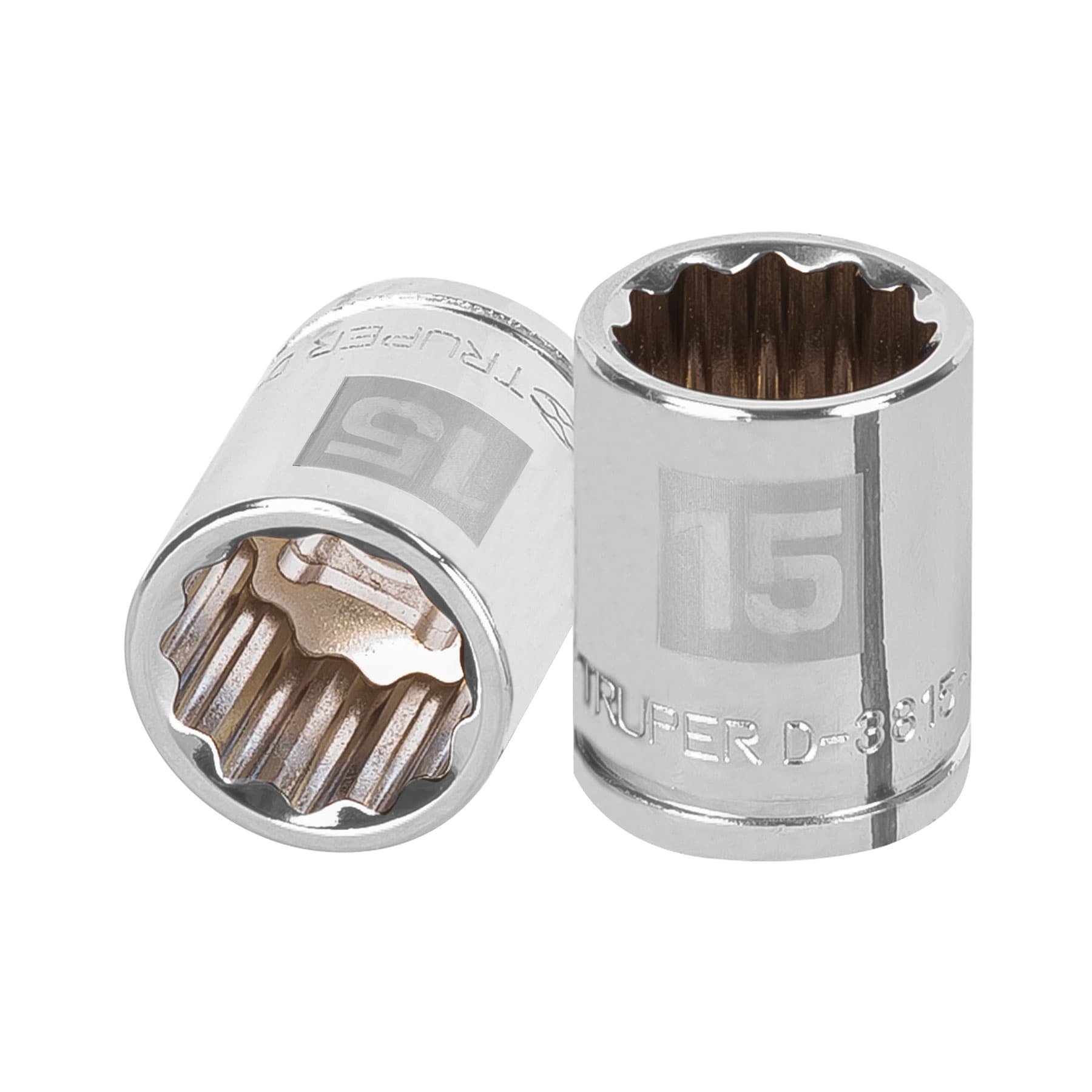 Dado de 15 mm, 12 puntas, cuadro 3/8", Truper