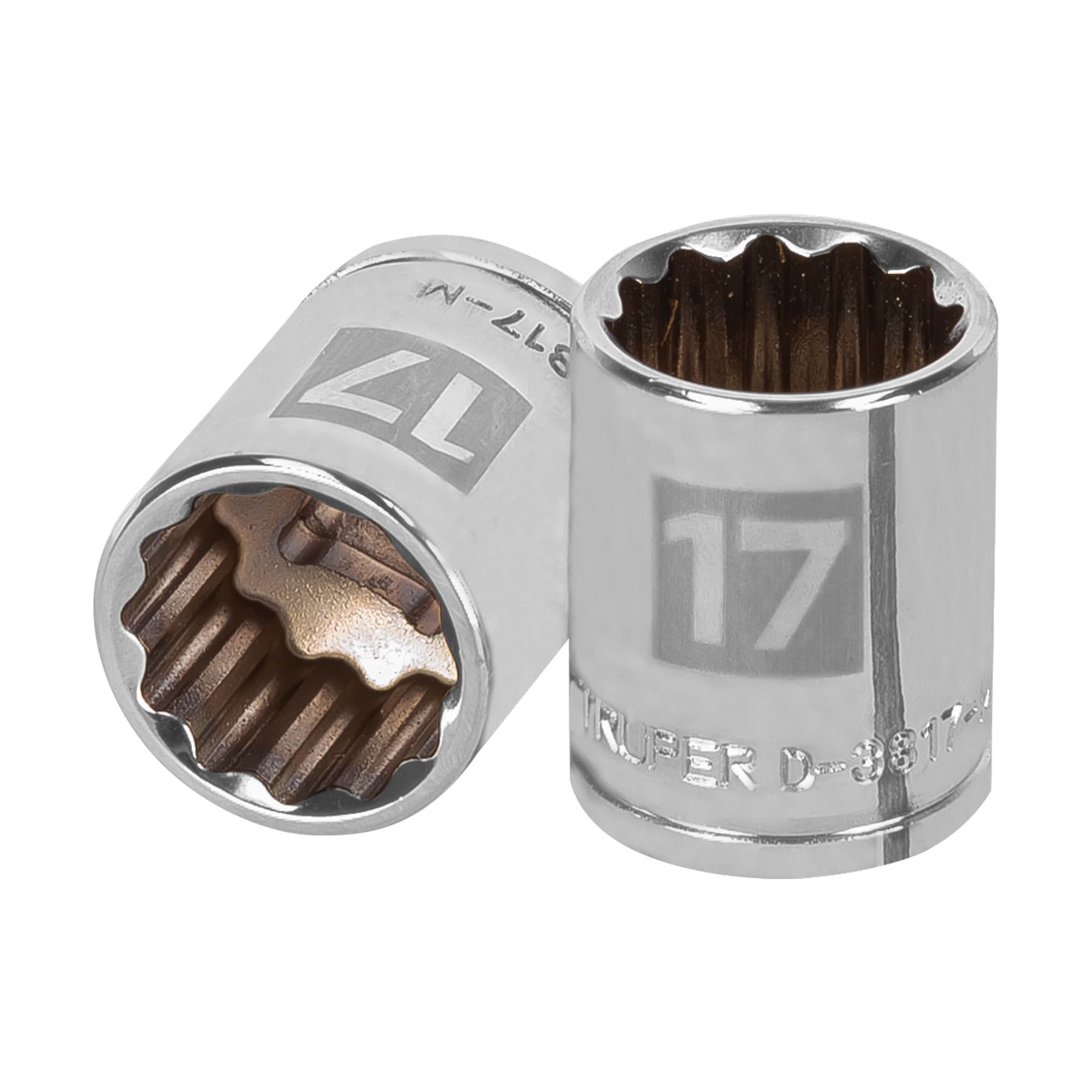 Dado de 17 mm, 12 puntas, cuadro 3/8", Truper