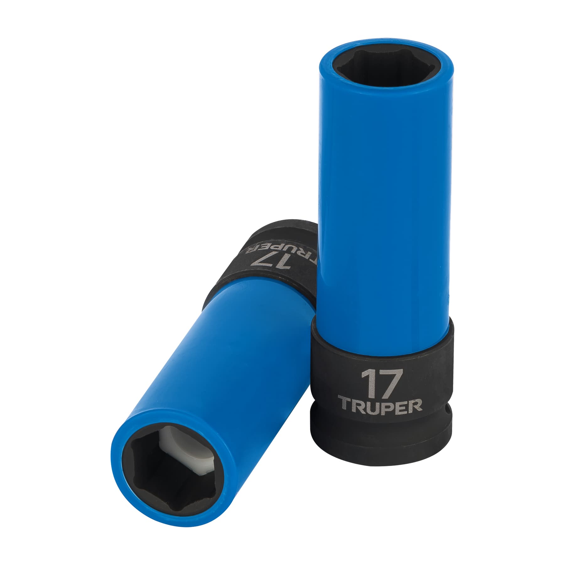 Dado largo impacto protector plástico 17 mm, 6 puntas, cuadro 1/2"