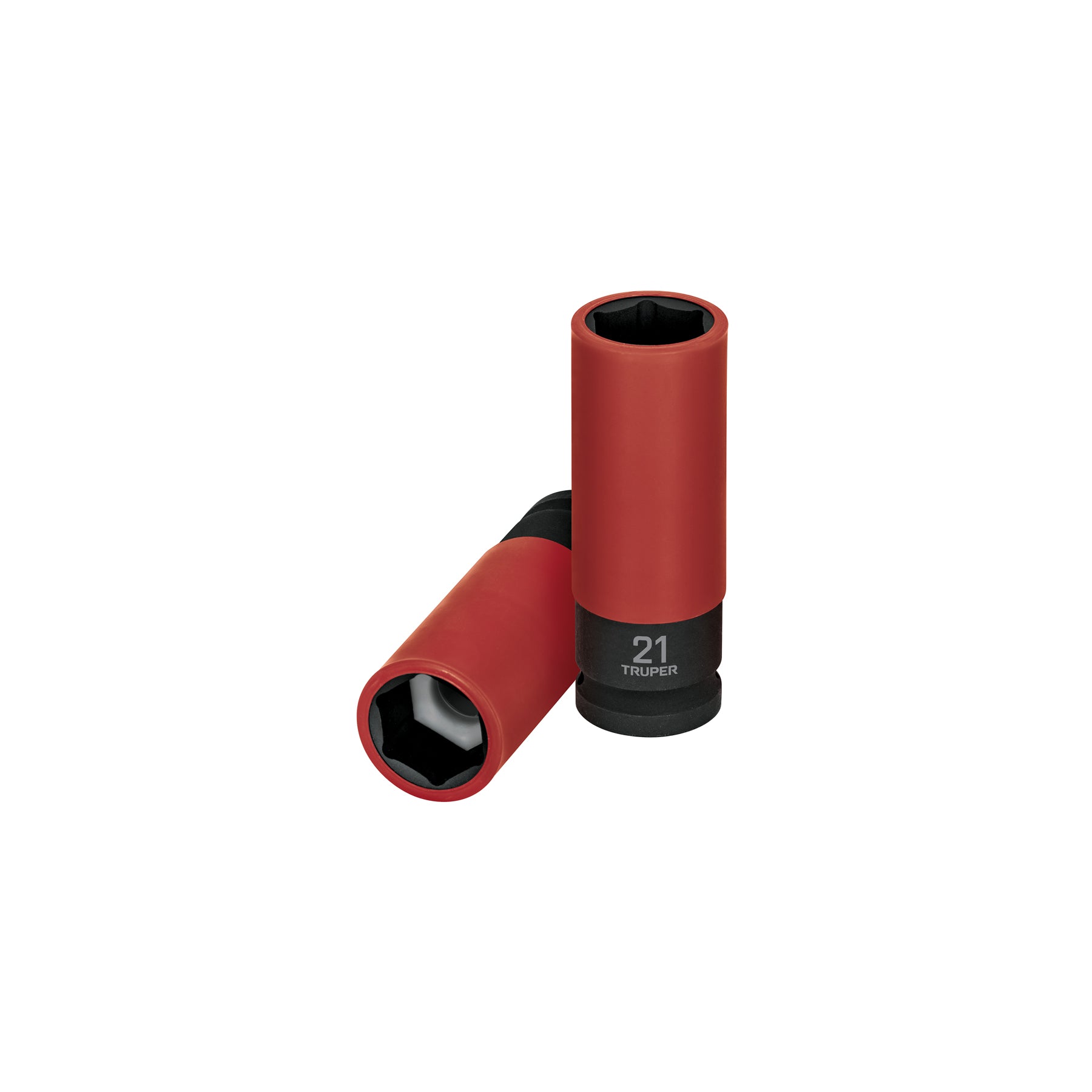 Dado largo impacto protector plástico 21 mm, 6 puntas, cuadro 1/2"