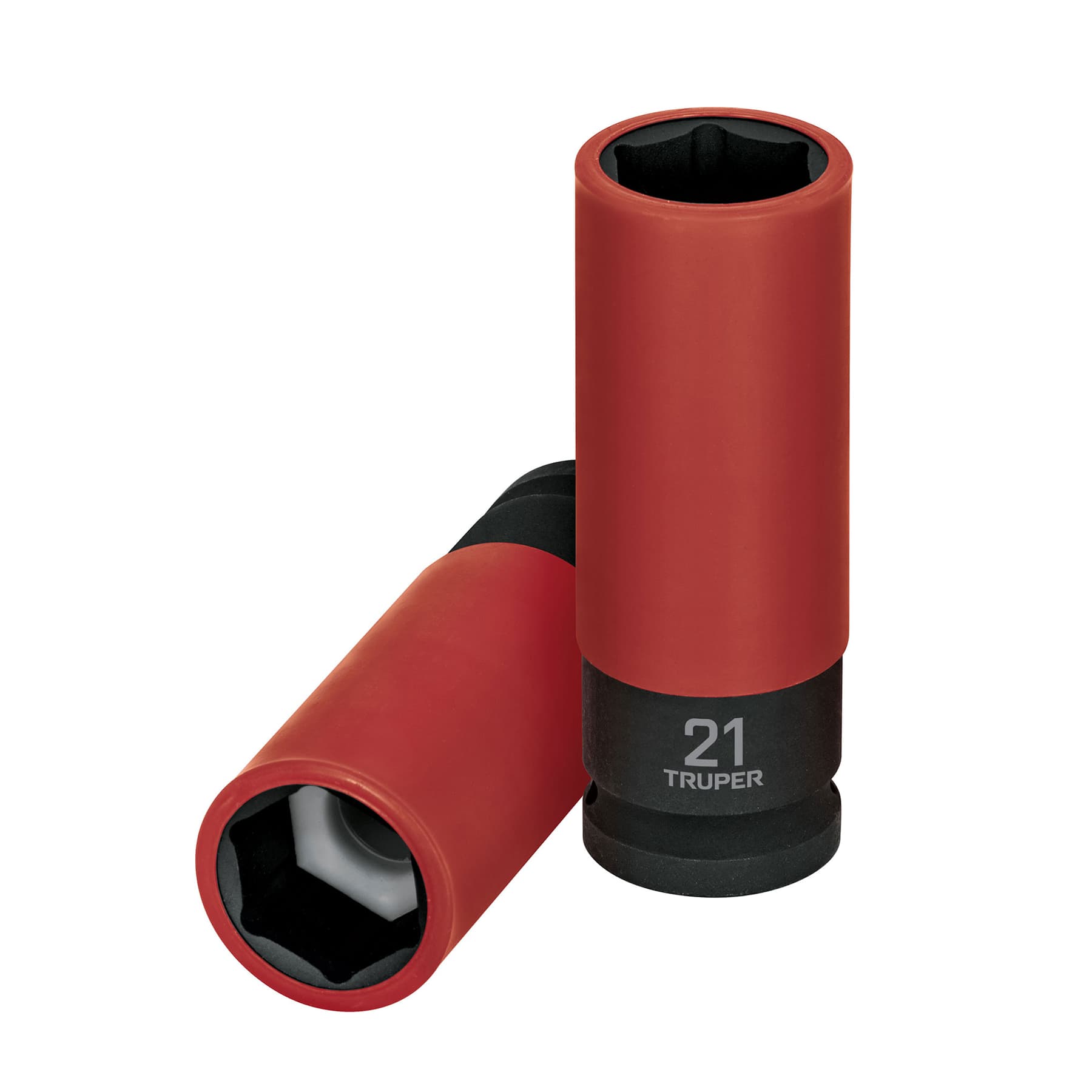 Dado largo impacto protector plástico 21 mm, 6 puntas, cuadro 1/2"