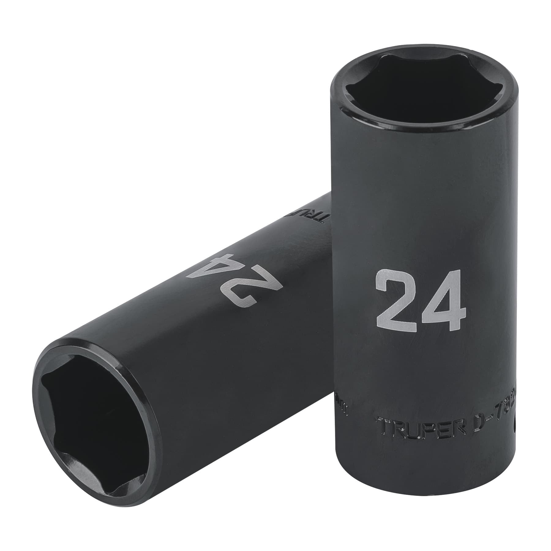 Dado largo impacto de 24 mm, 6 puntas, cuadro 1/2", Truper