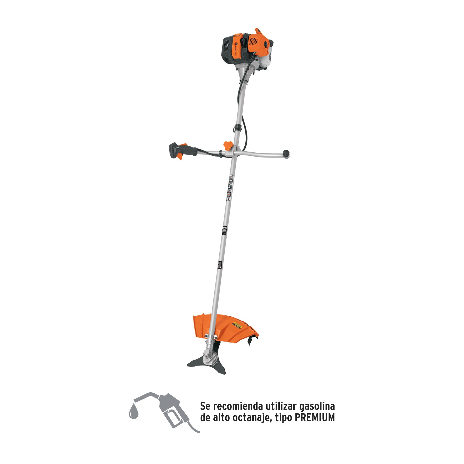 Desmalezadora a gasolina 43 cc mango Bici , 18" corte