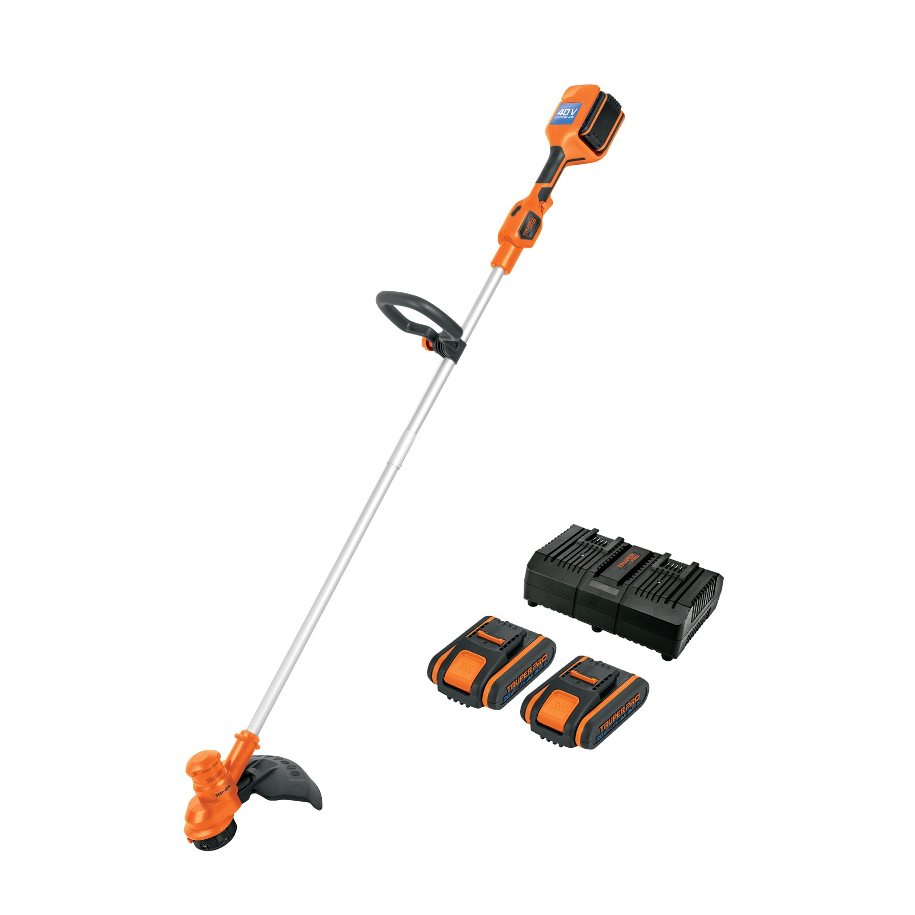 Desbrozadora inalámbrica 40V, 2 baterías 2Ah,1 cargador dual,PRO