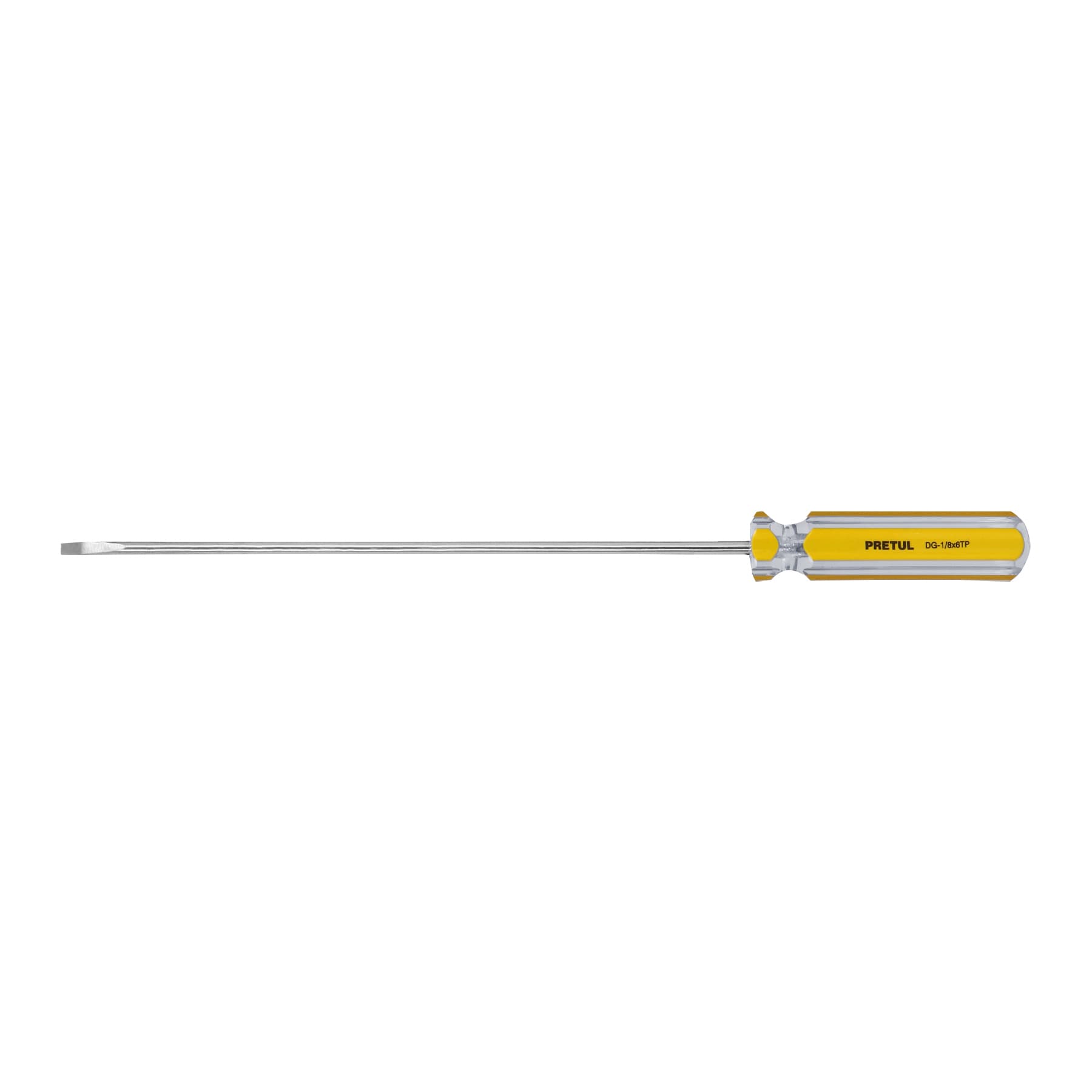 Desarmador cabinet 1/8 x 6" mango de PVC, Pretul, DG-1/8X6TP, 21465
